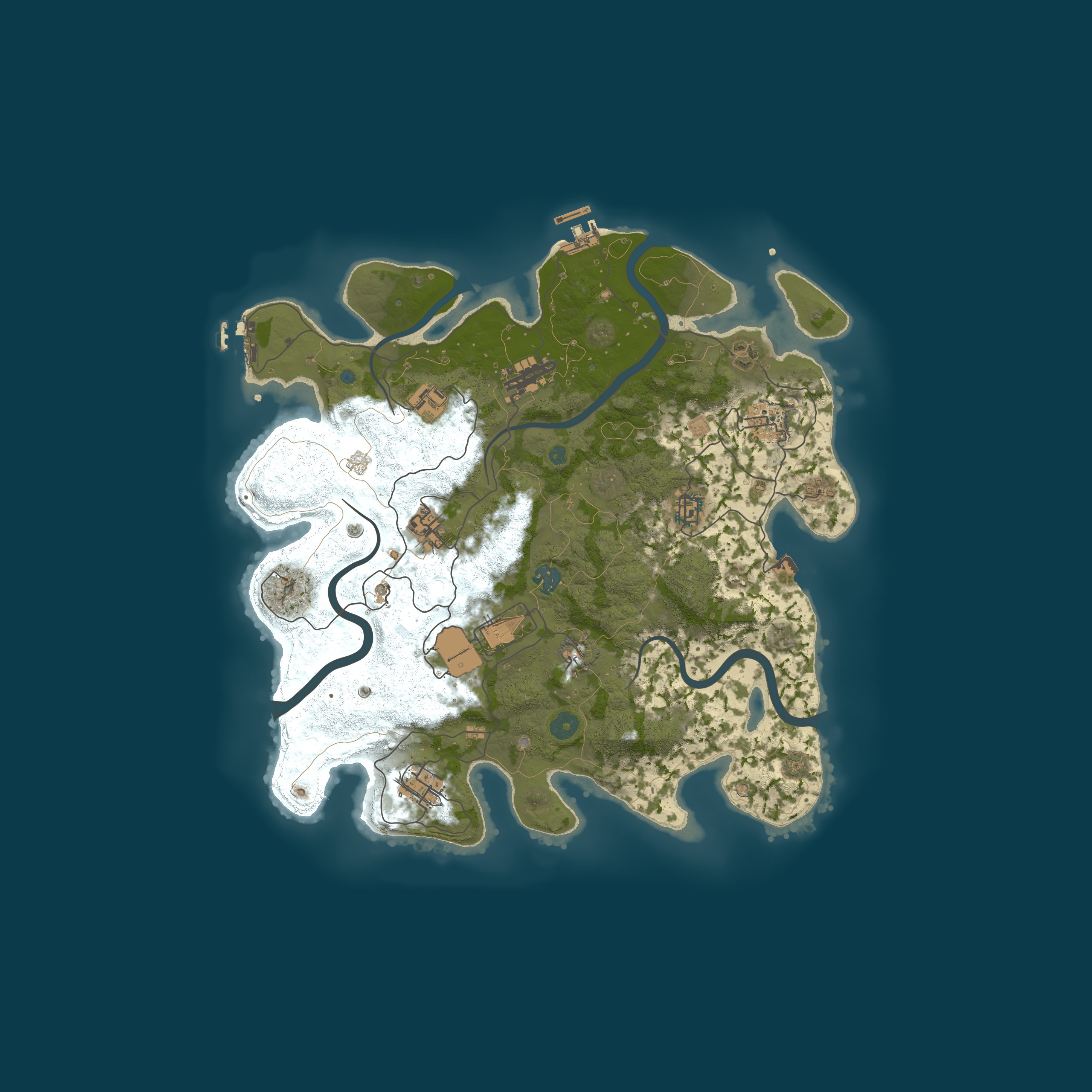 Procedural Map, size 3800, seed 660553575