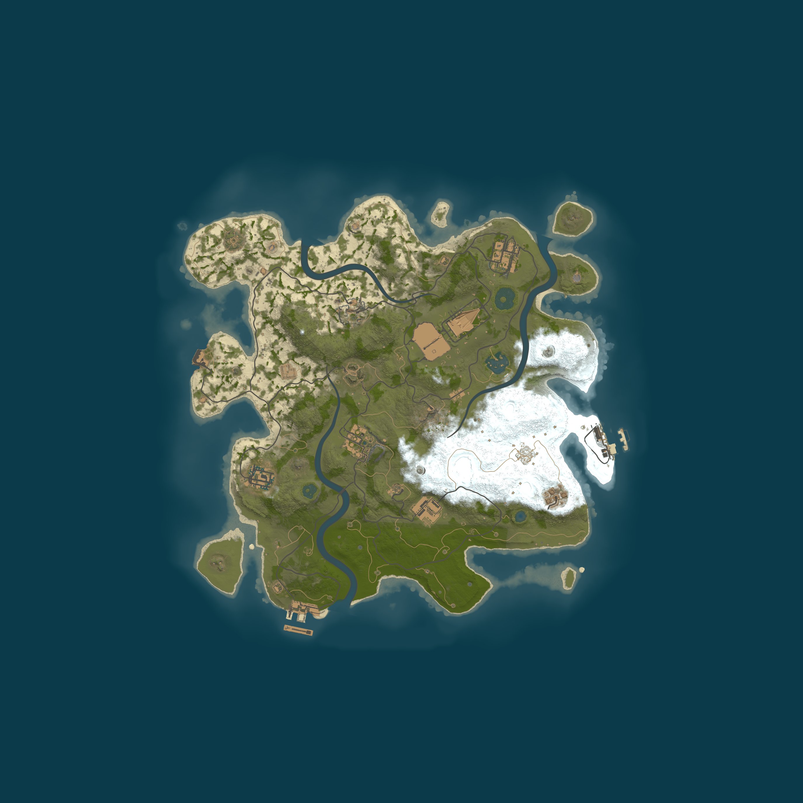 Procedural Map, size 3500, seed 8413