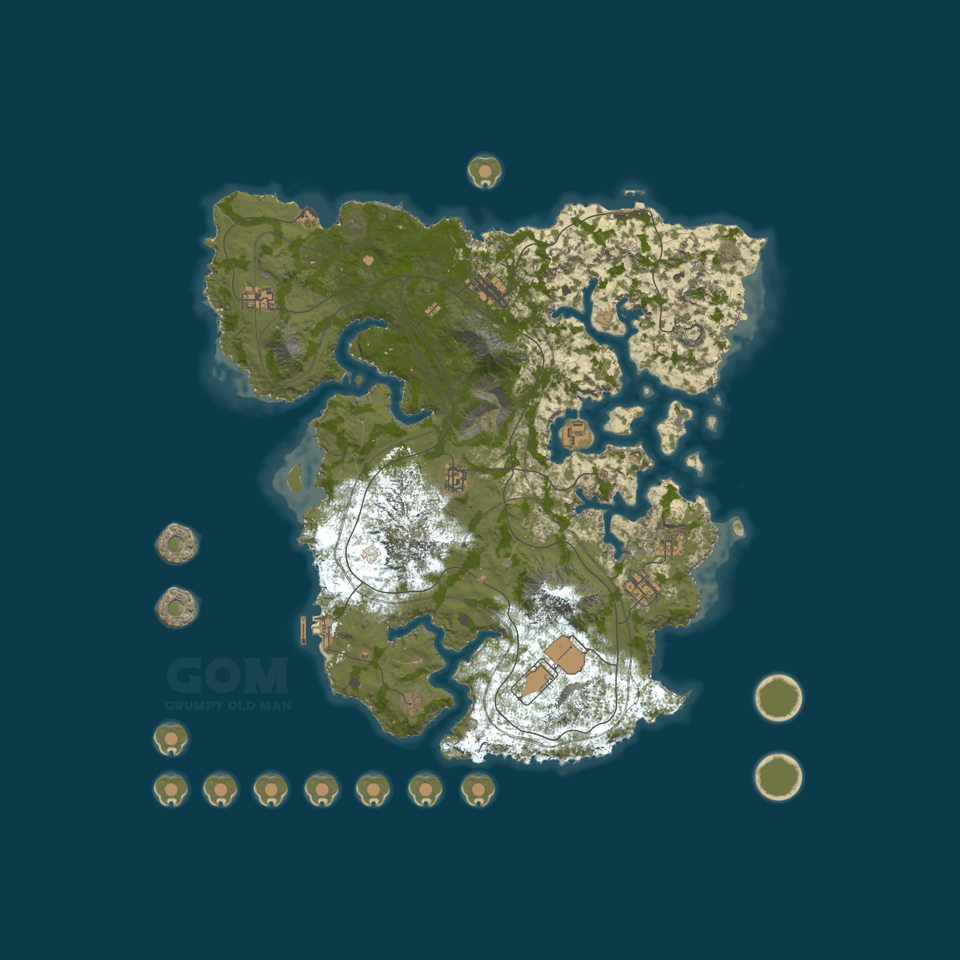 Map for EU GOM 15x Bi-weekly PVE Grumpy Old Man |Kits|Skins|BackPack|Sh