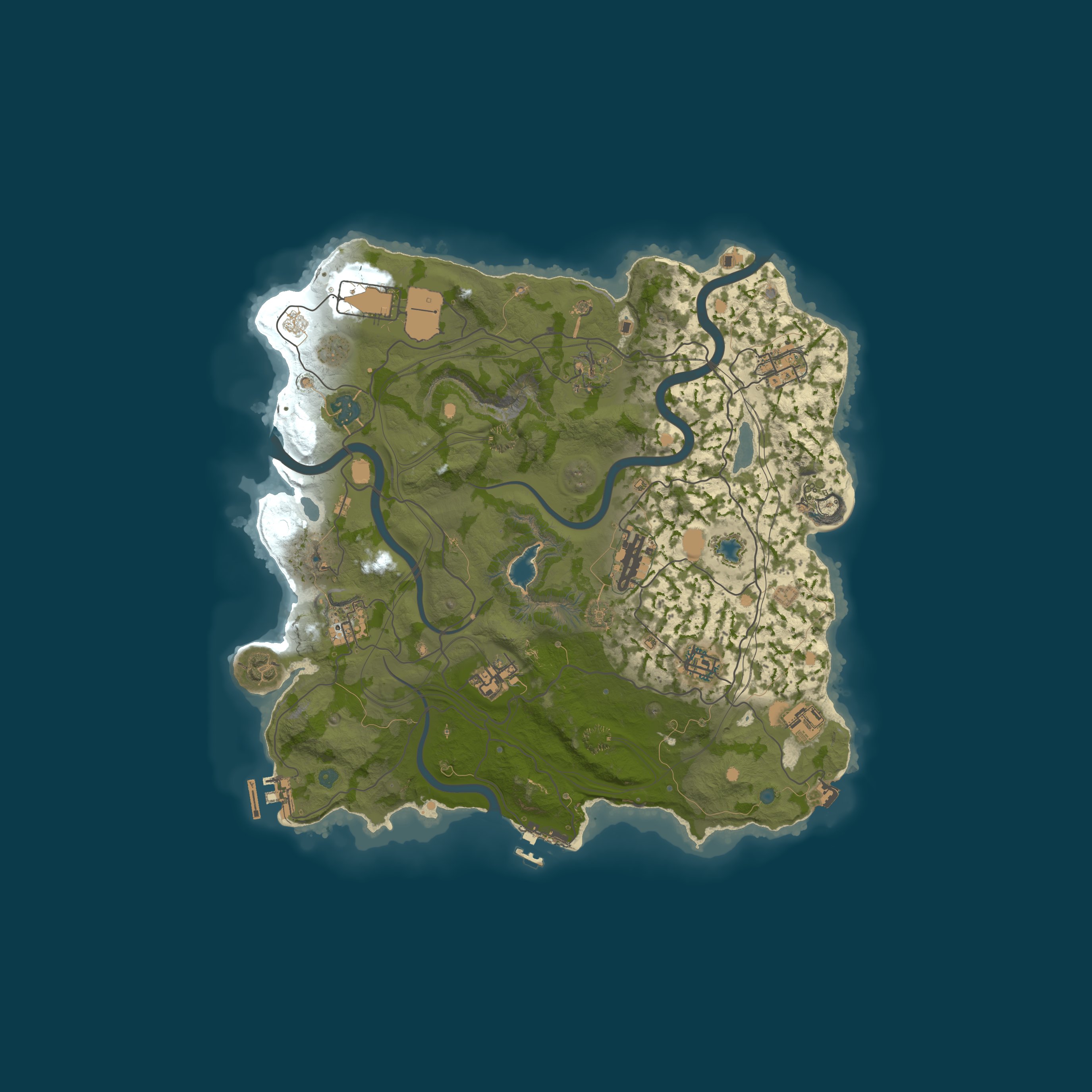 Map for Cartel RustLands 3x | PvE | DrugDeals | Raidable Bases