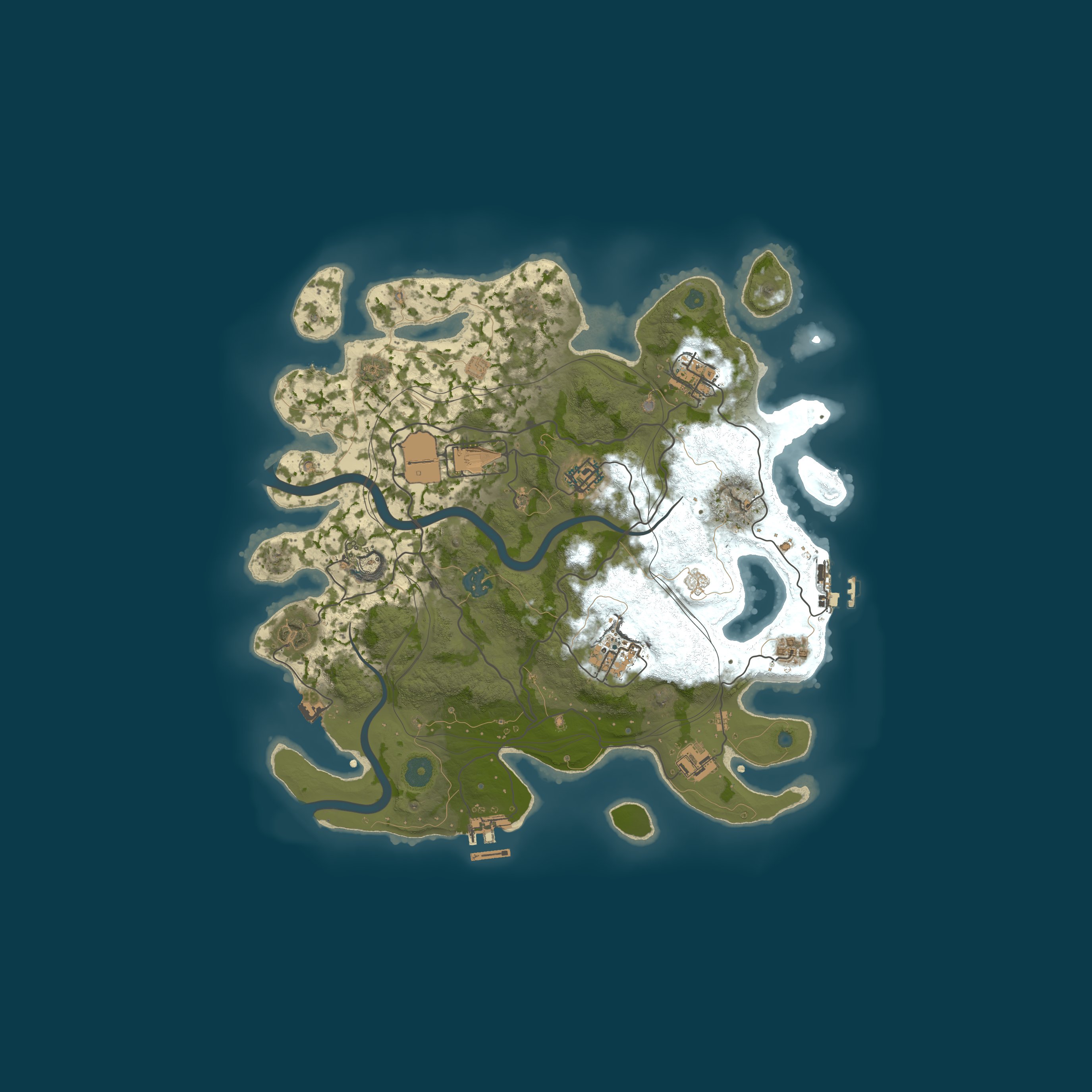 Custom Map, size 3500, seed 1337