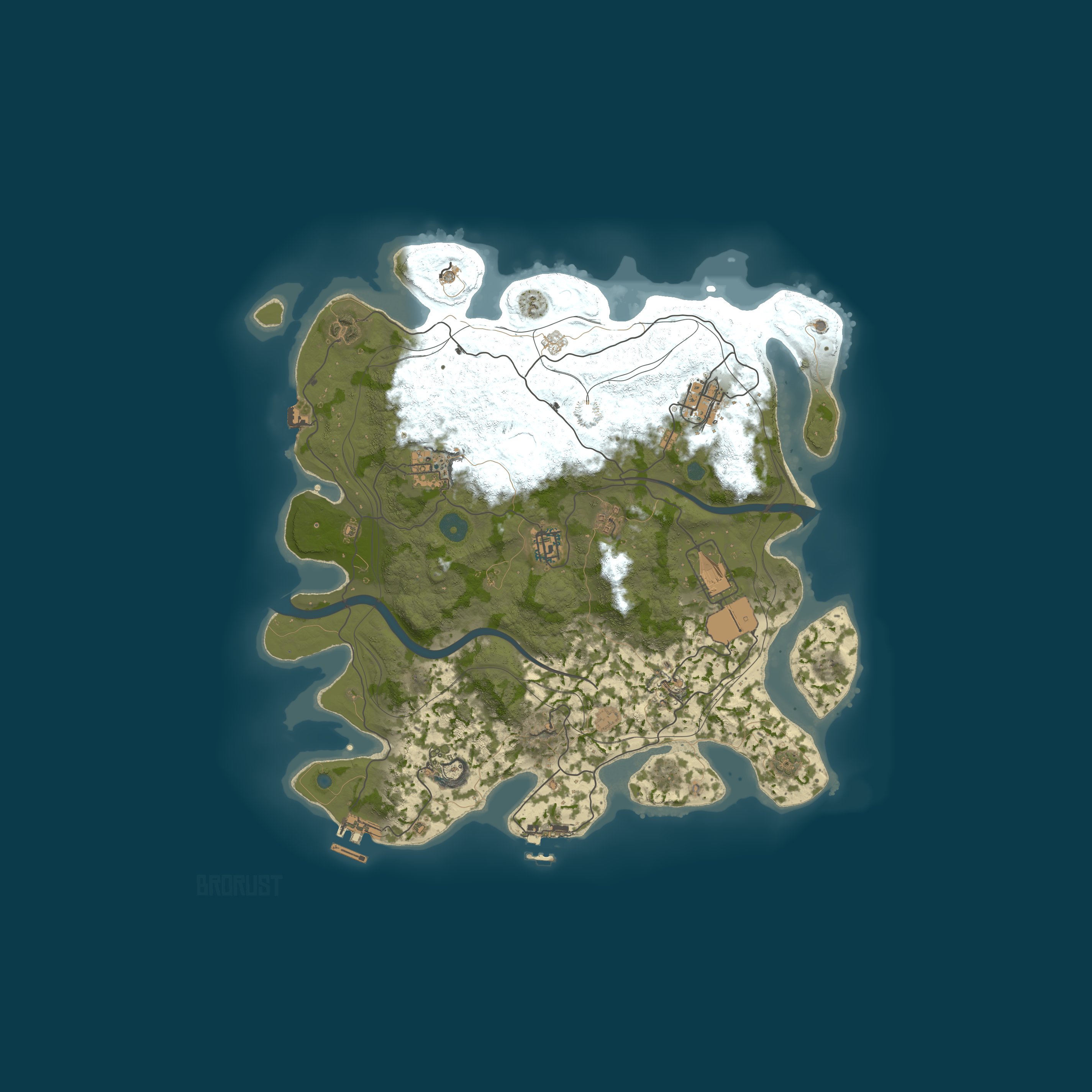 Map for #3 BroRust X50/X100|G WIPE 11.08|MAX5|NoBP|Loot+|Copter