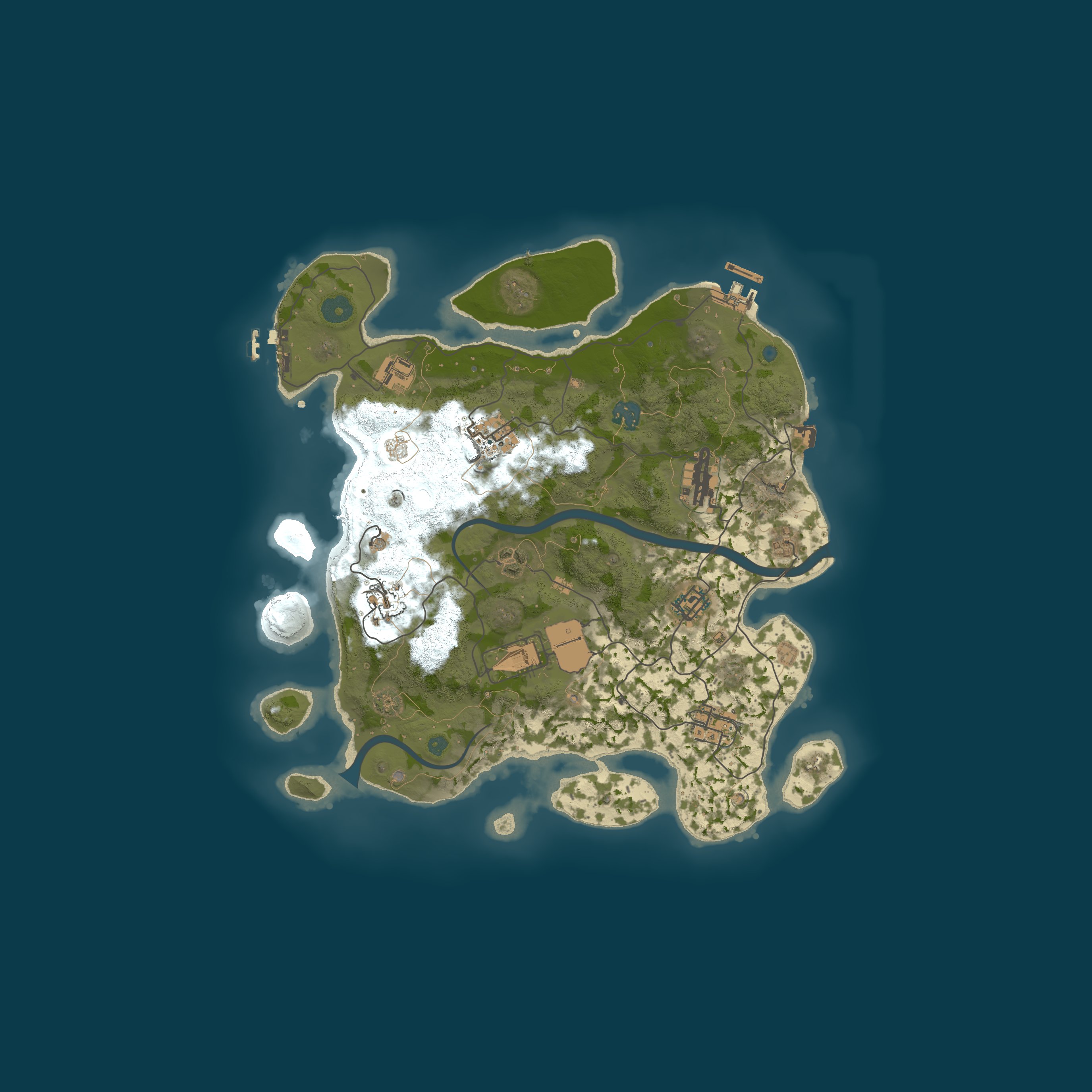Procedural Map, size 3500, seed 405796779