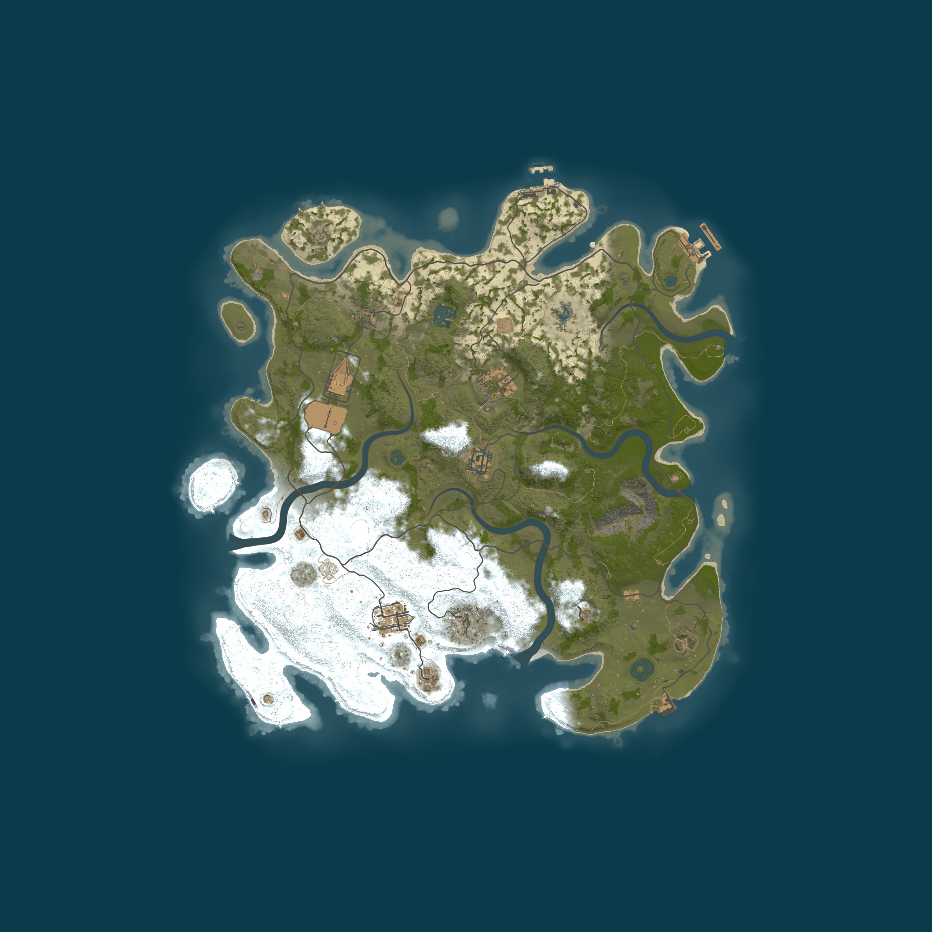 Map for Friendly Rust – Vanilla Primitive | PvP
