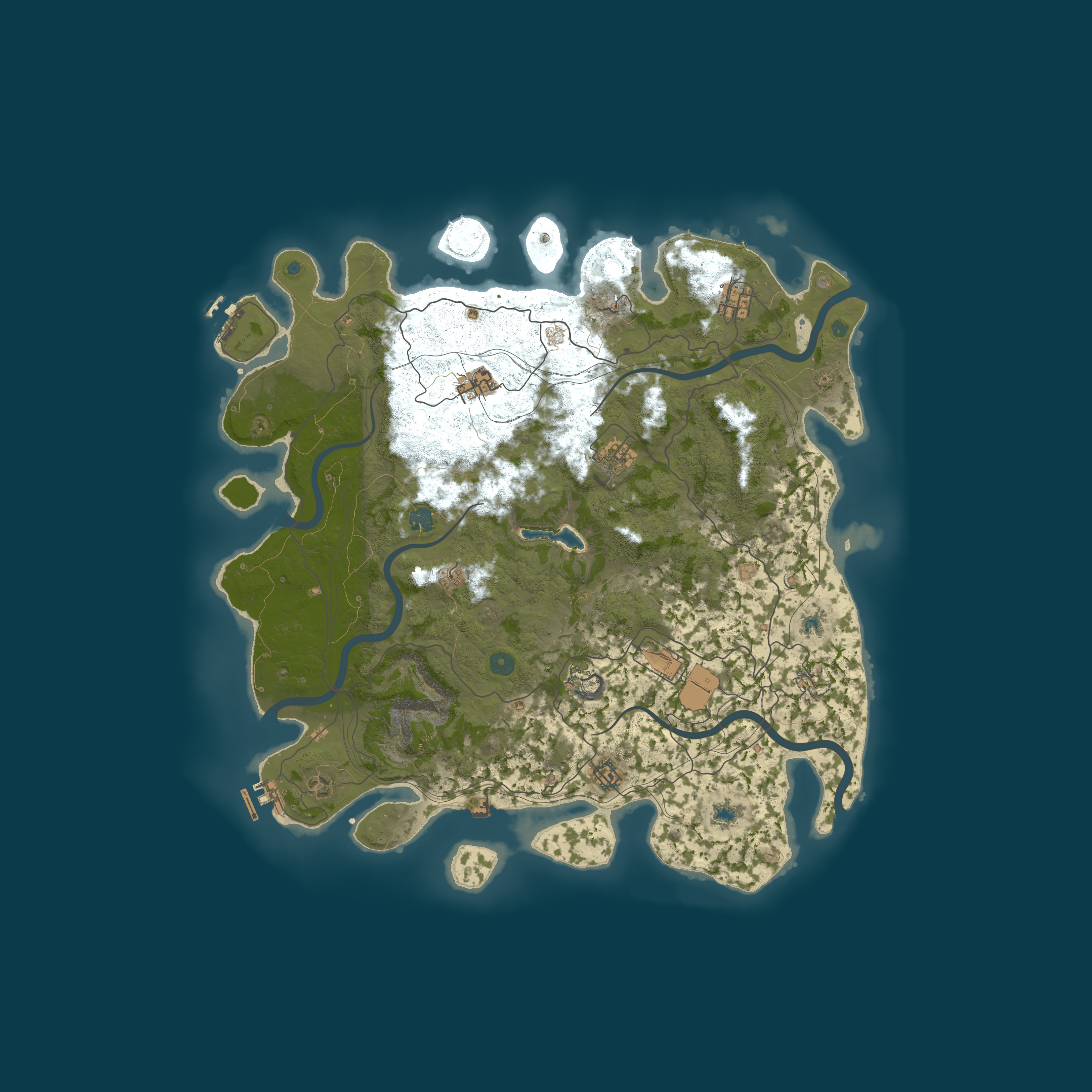 Map for Rust Empires II - Roleplay/RP friendly, Cities, PVE, No KOS out