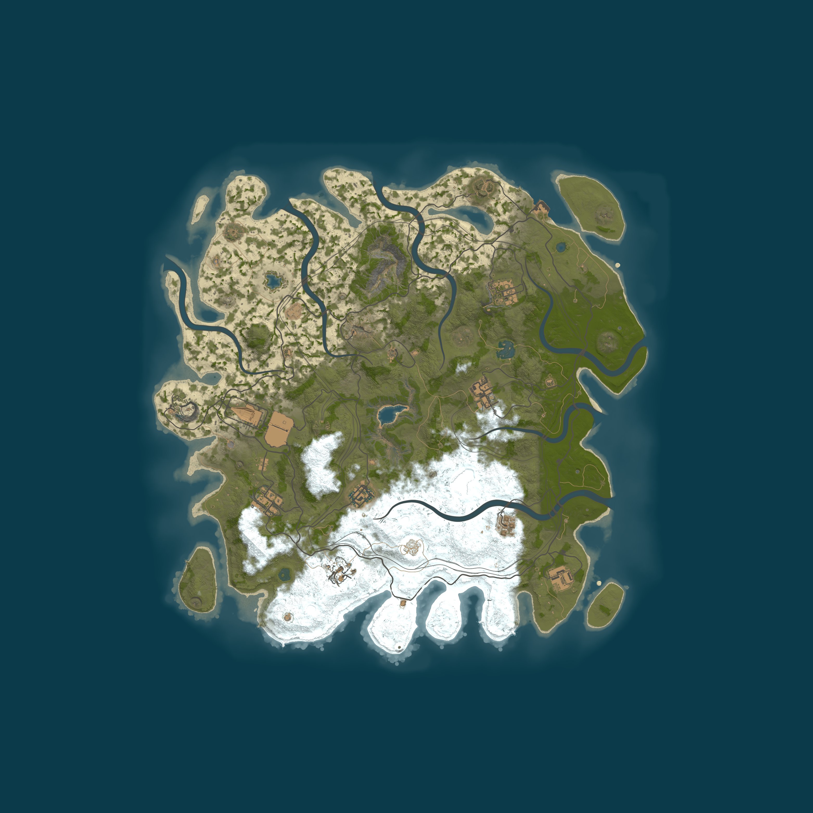 Map for NEVERLAND X50 PVE, custom weapons, raidable bases, abandoned ba