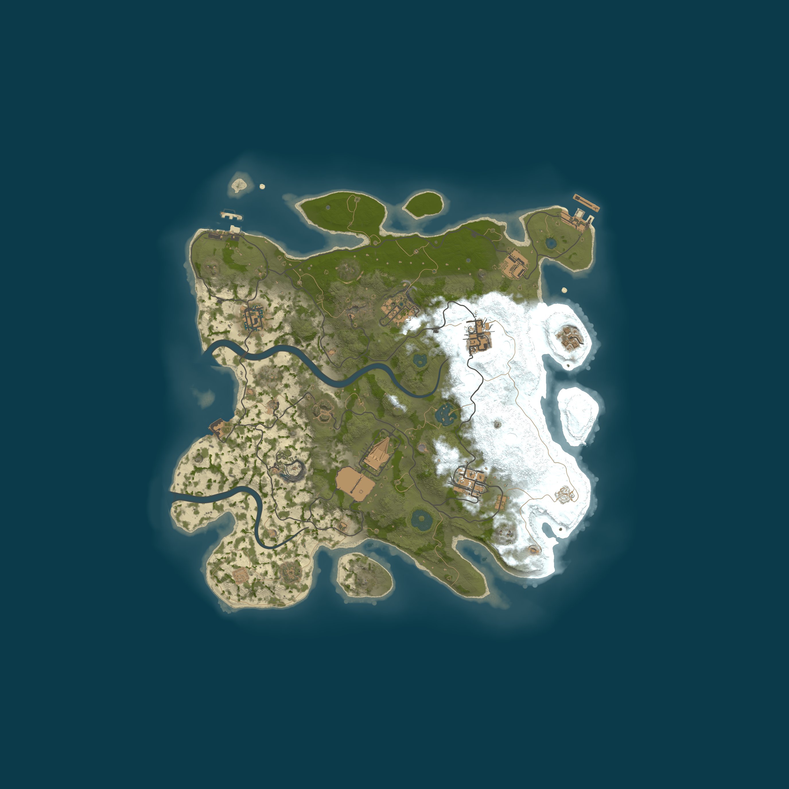 Procedural Map, size 3500, seed 612591770