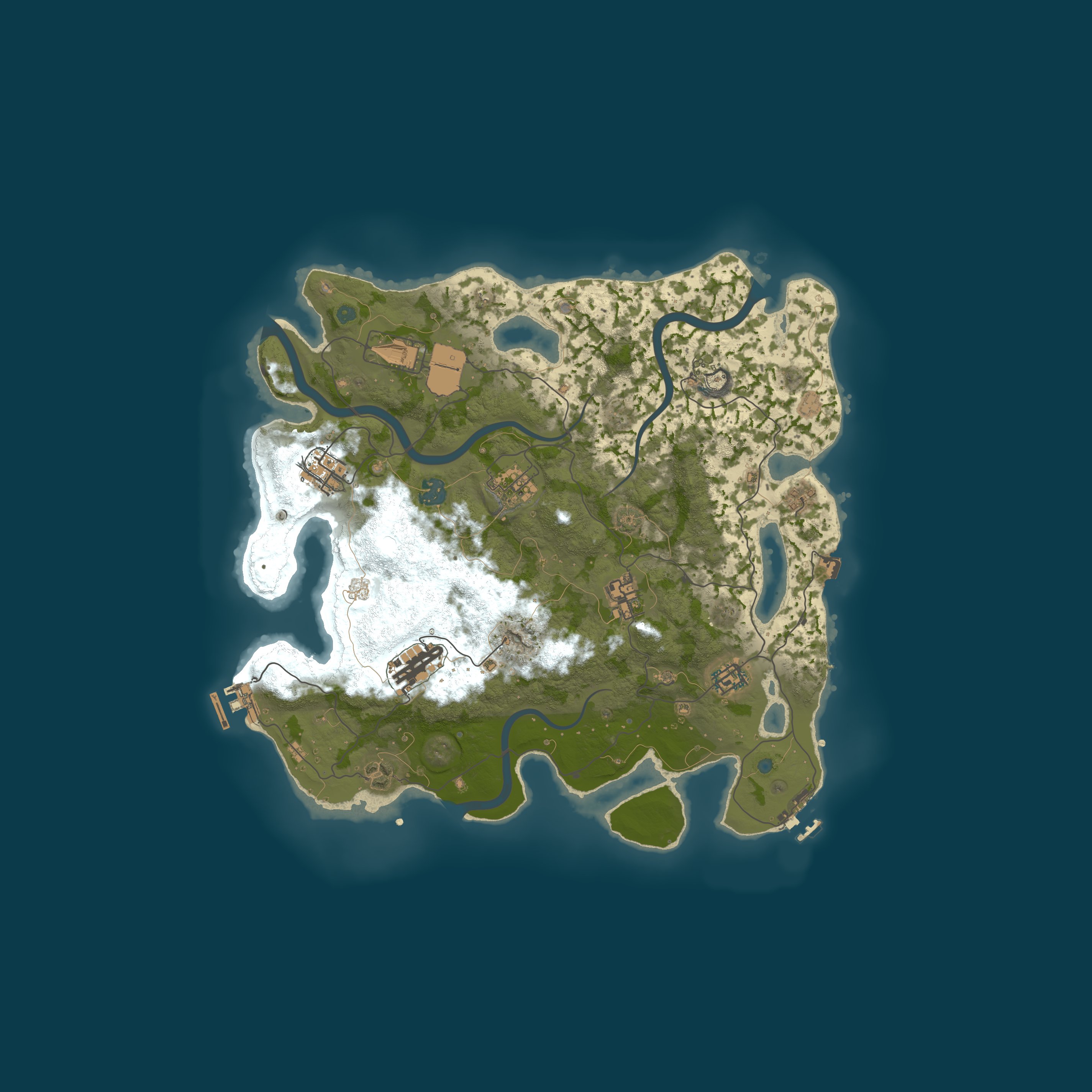 Map for EU PVE | Vanilla+ | Monthly | Raid Bases | Events | Barouders
