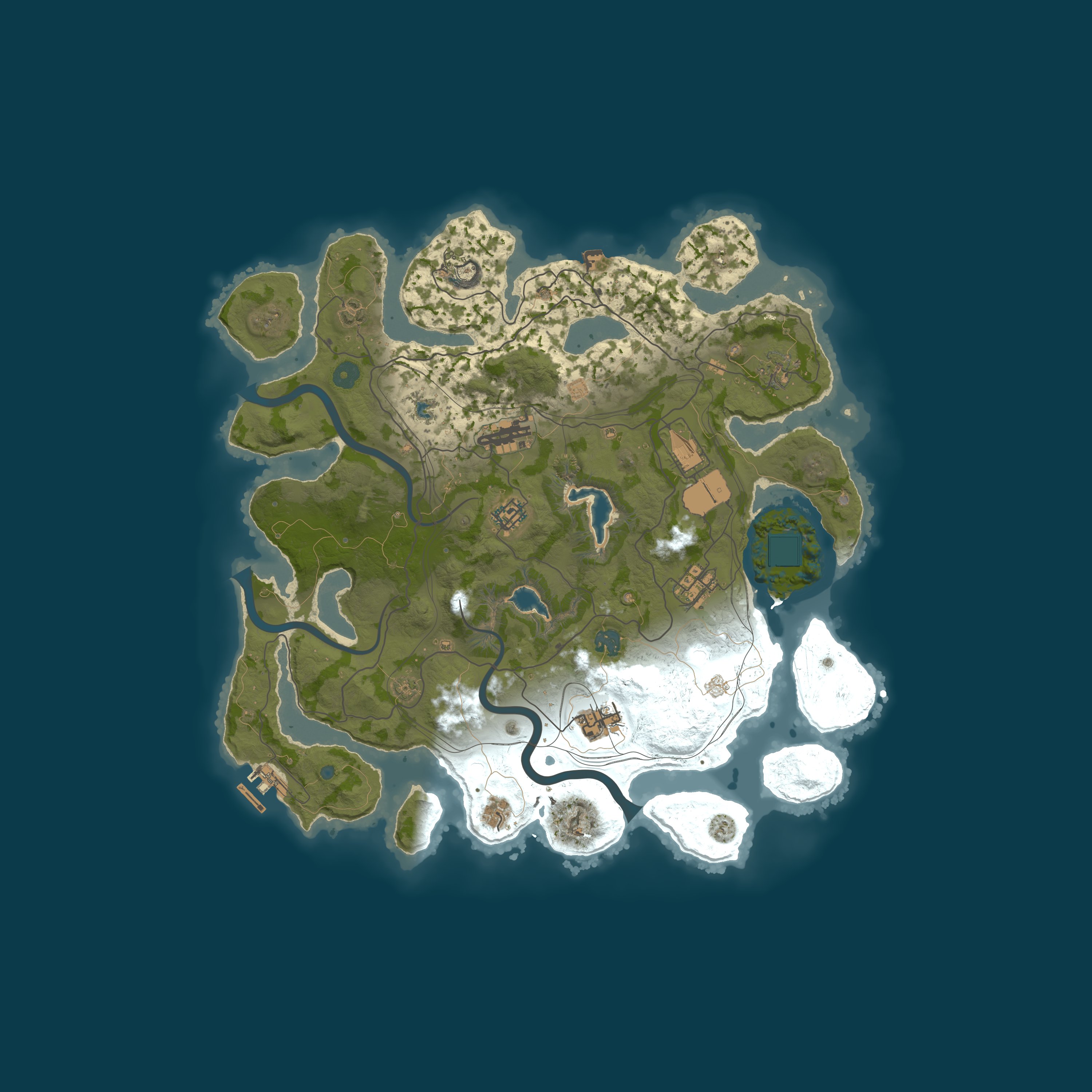 Map for FinnaRUST|2X|PVP|18+|Offline Raid Protection|