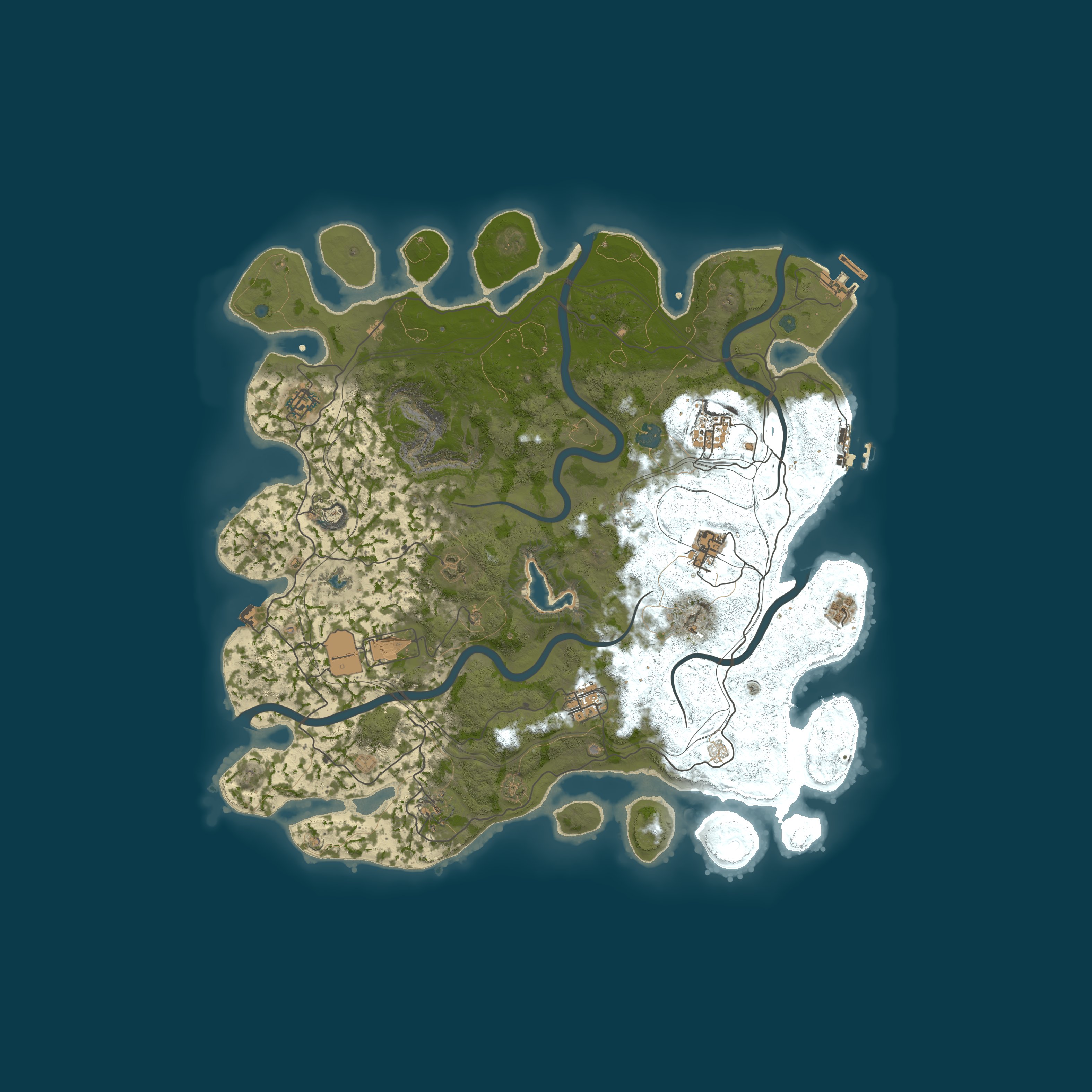 Map for [RU] FUN RUST PVE (x1-x5, Minicopter, Quest, Convoy, RaidBases,