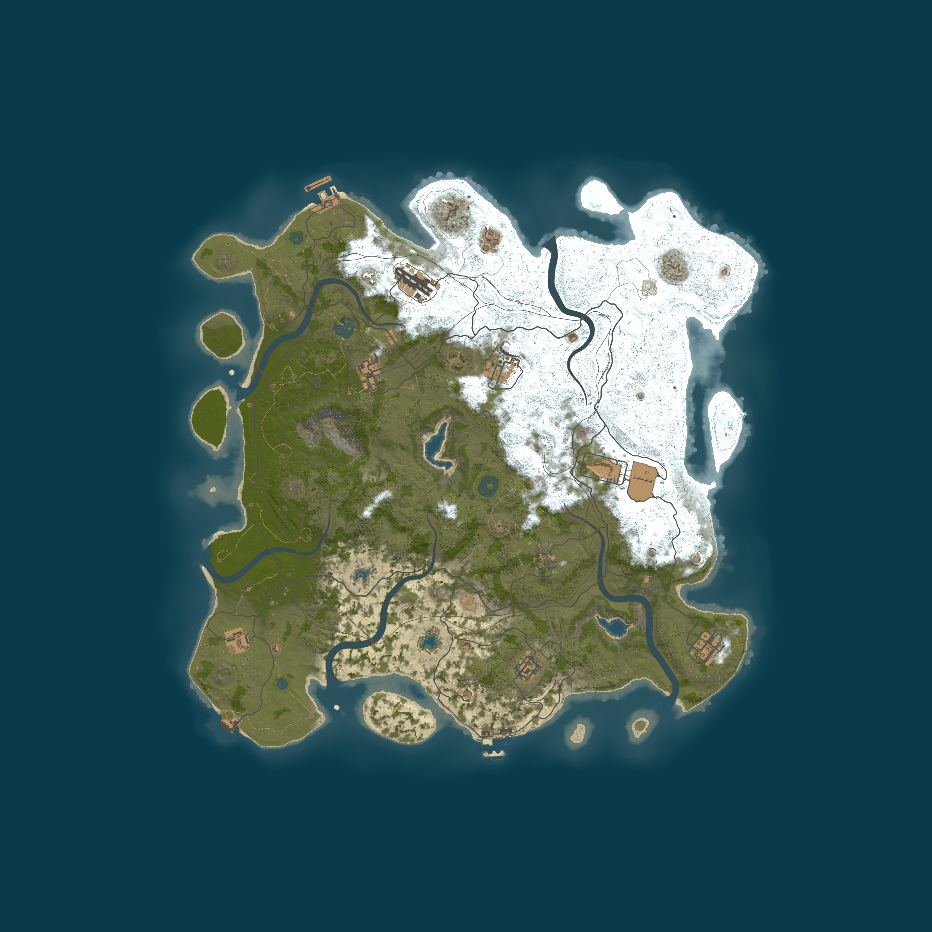 Procedural Map, size 4500, seed 86408125