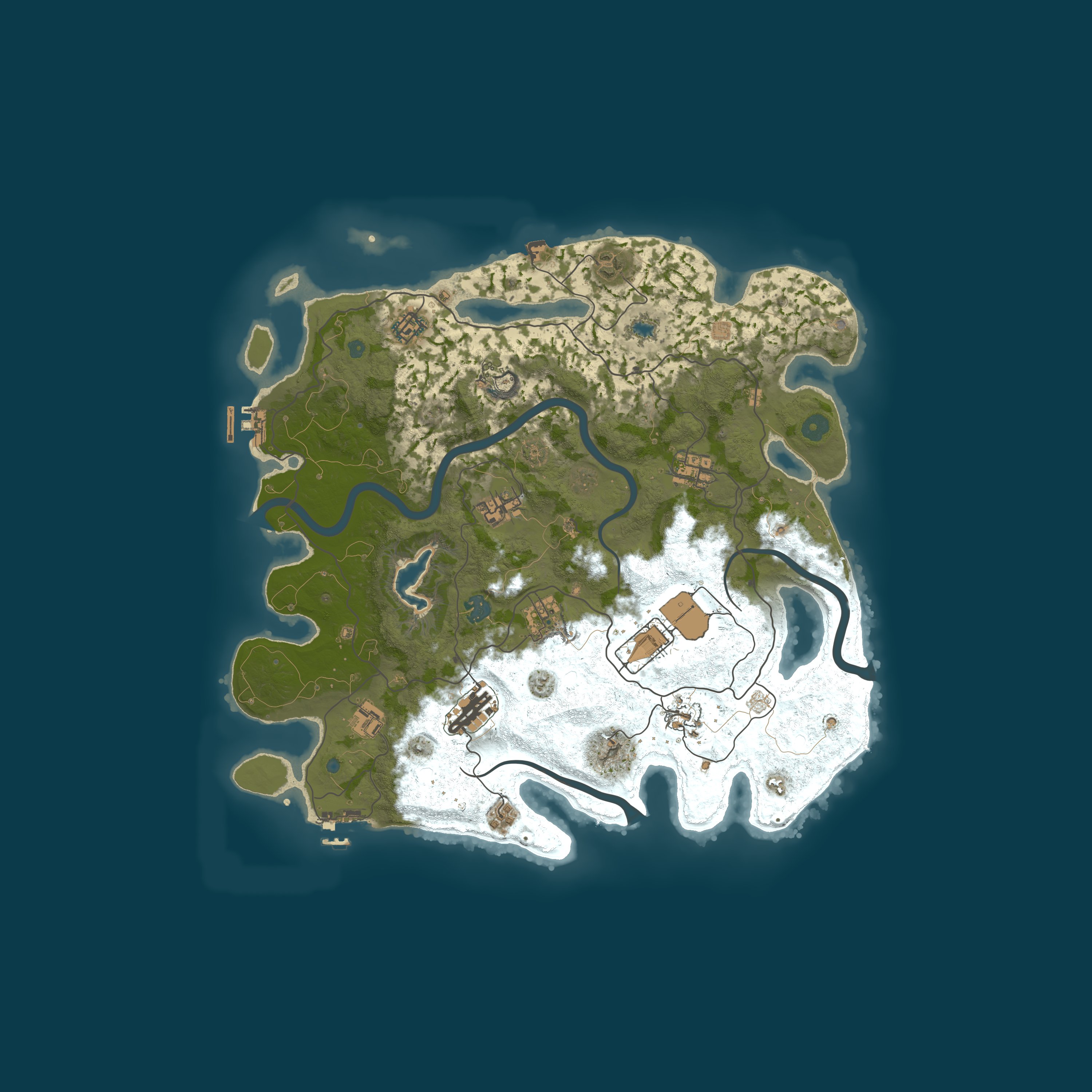 Map for DE Rustfreunde - Events | PvPvE | Zombies | RaidableBase und me