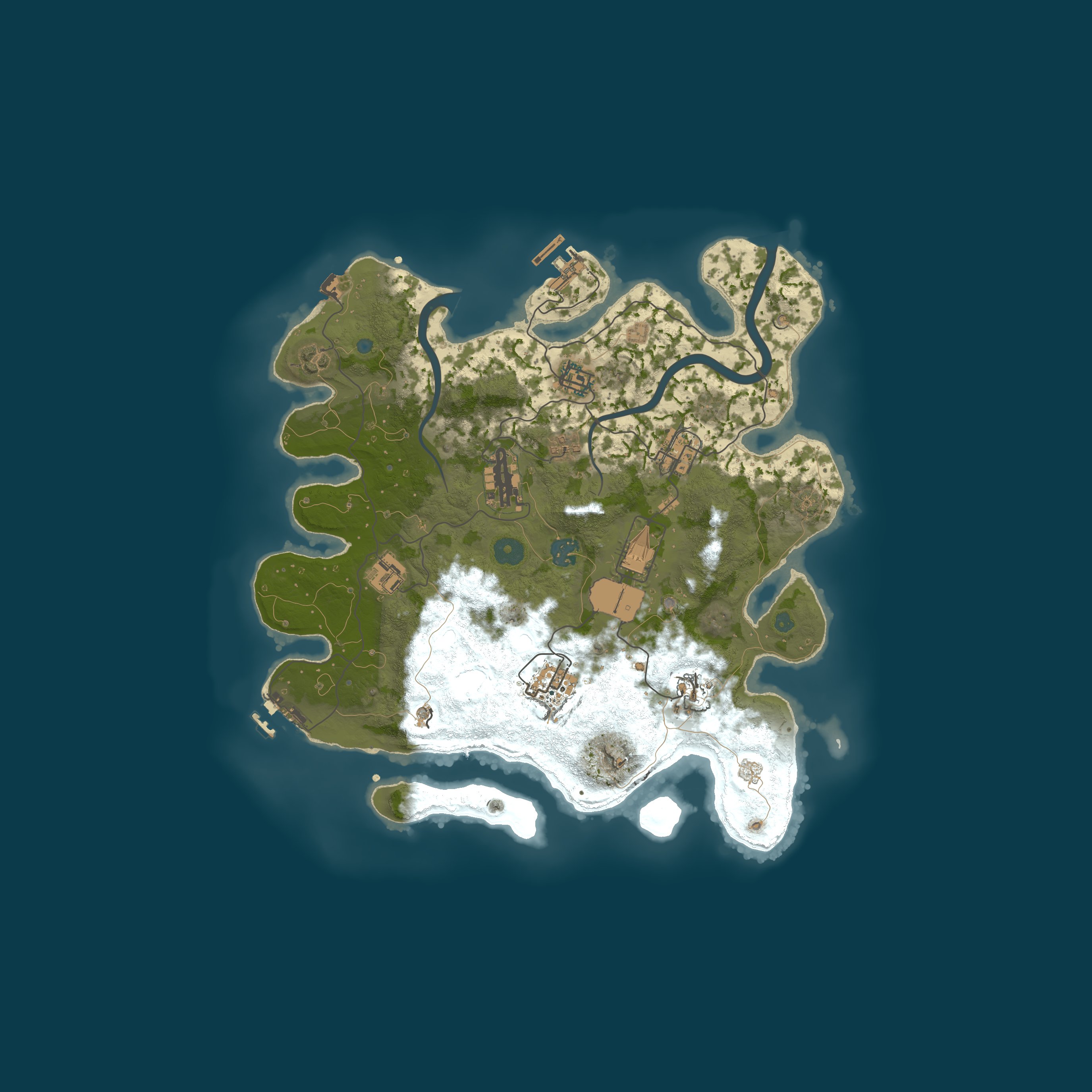 Procedural Map, size 3500, seed 1636188721