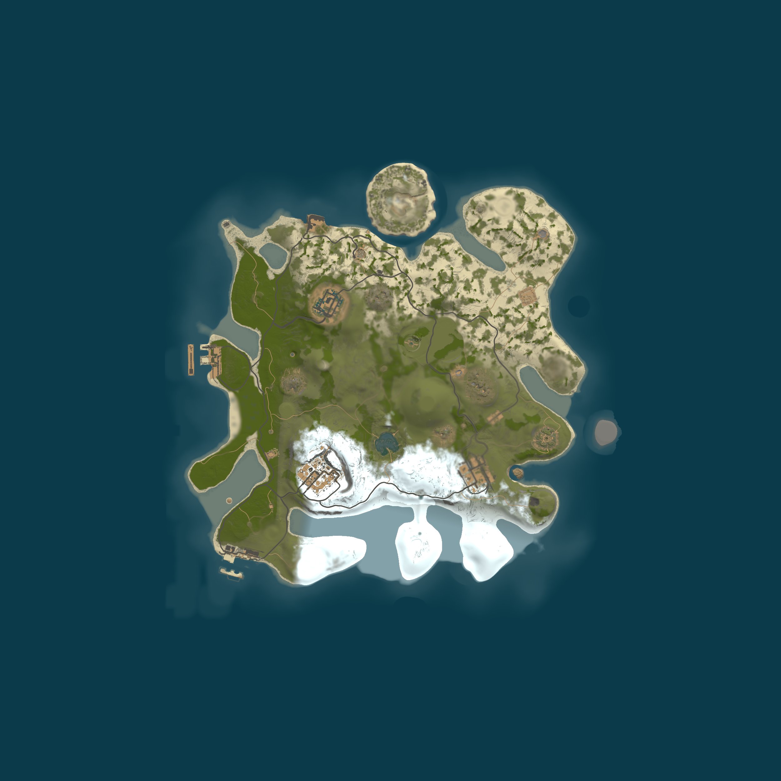 Map for RAVE RUST • X1000000 | PVP | SKINS | BARREN | FPS+ | CLANS