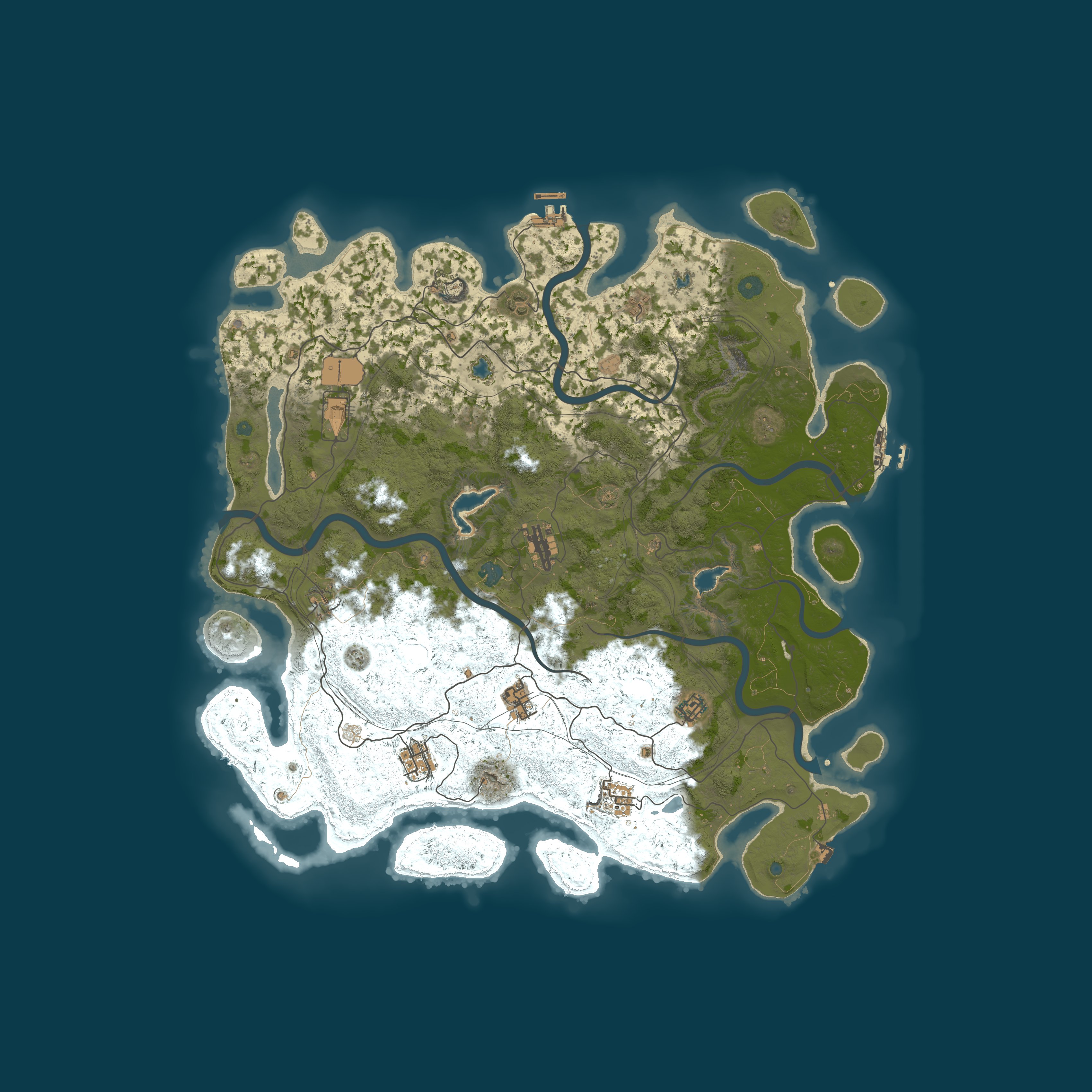 Map for [AU] RusticRaiders|PVP Community Server. Monthly wipes. Beginne