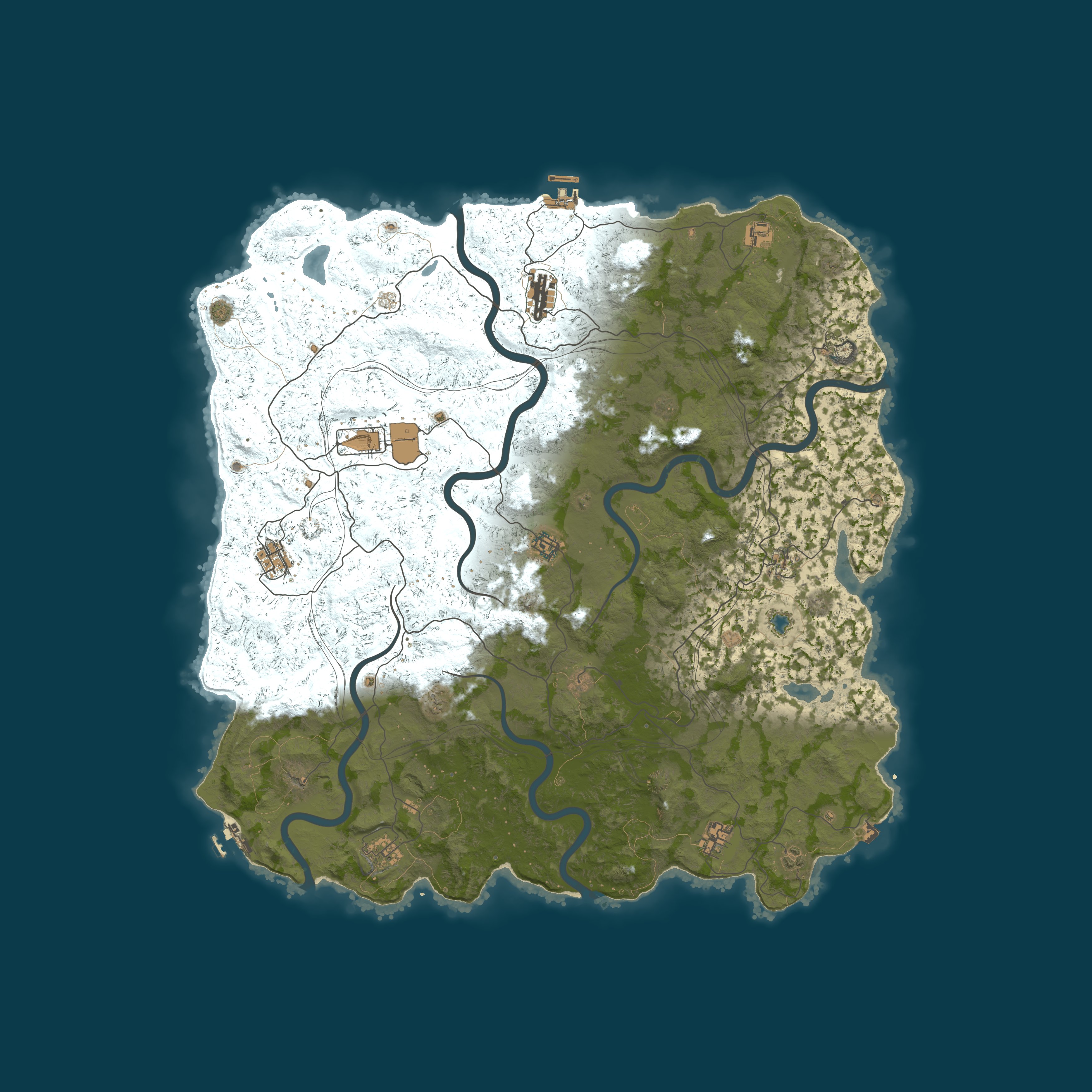 Map for Vital Rust - EU Medium | 2x | Vanilla+ | No BP Wipes