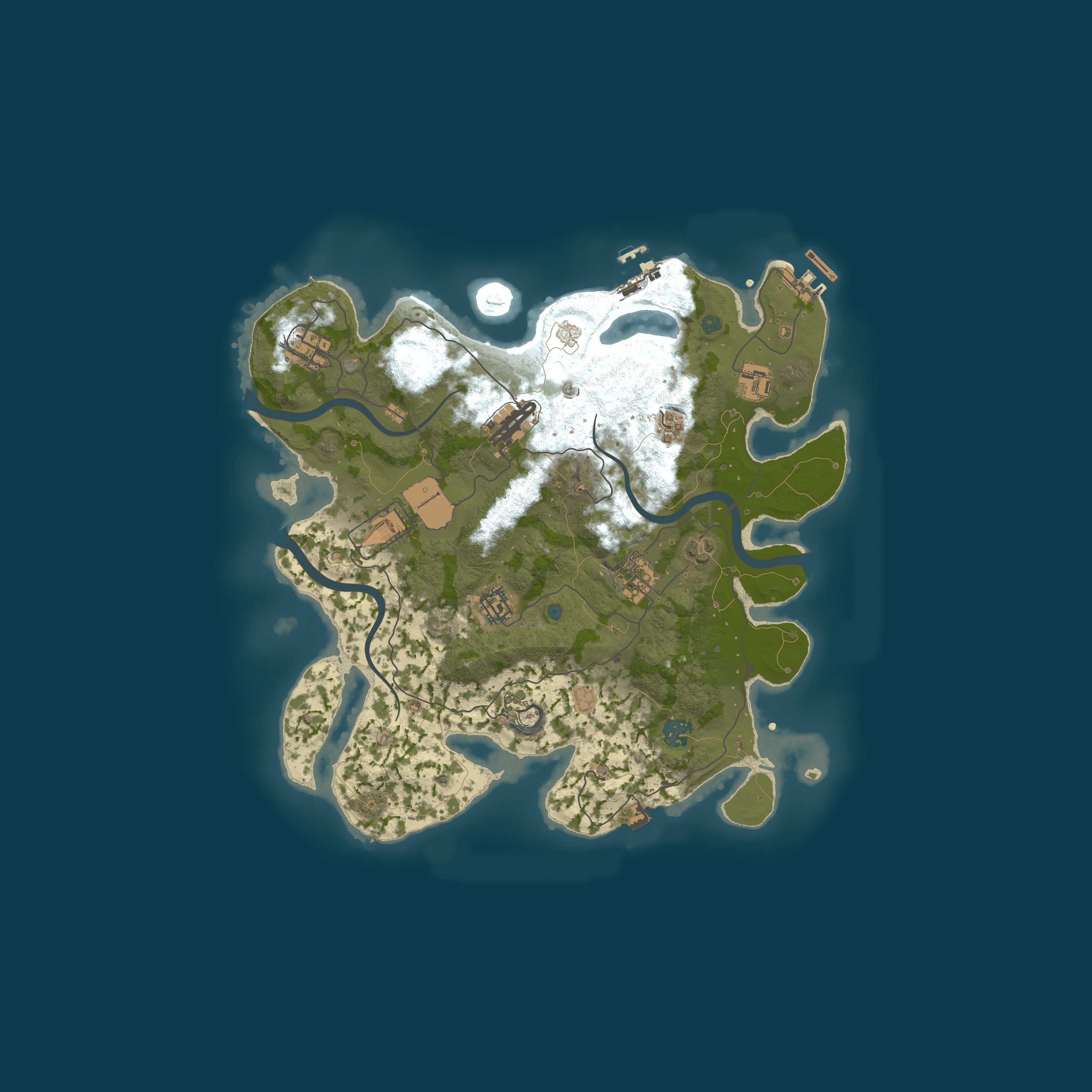 Procedural Map, size 3500, seed 1088673068