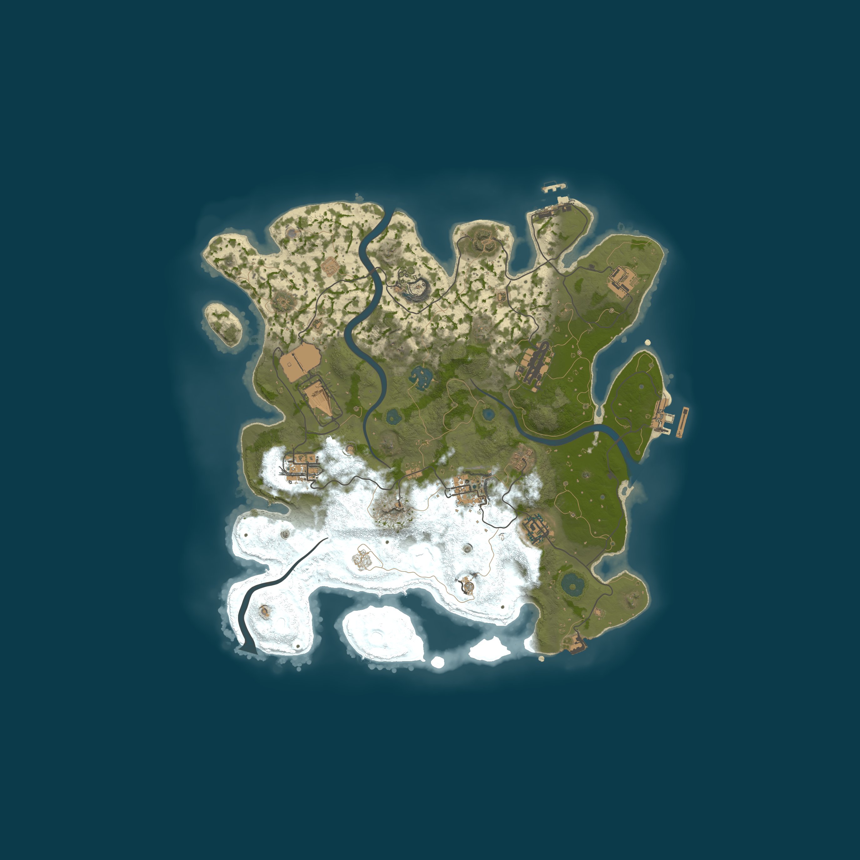 Procedural Map, size 3500, seed 1185990716