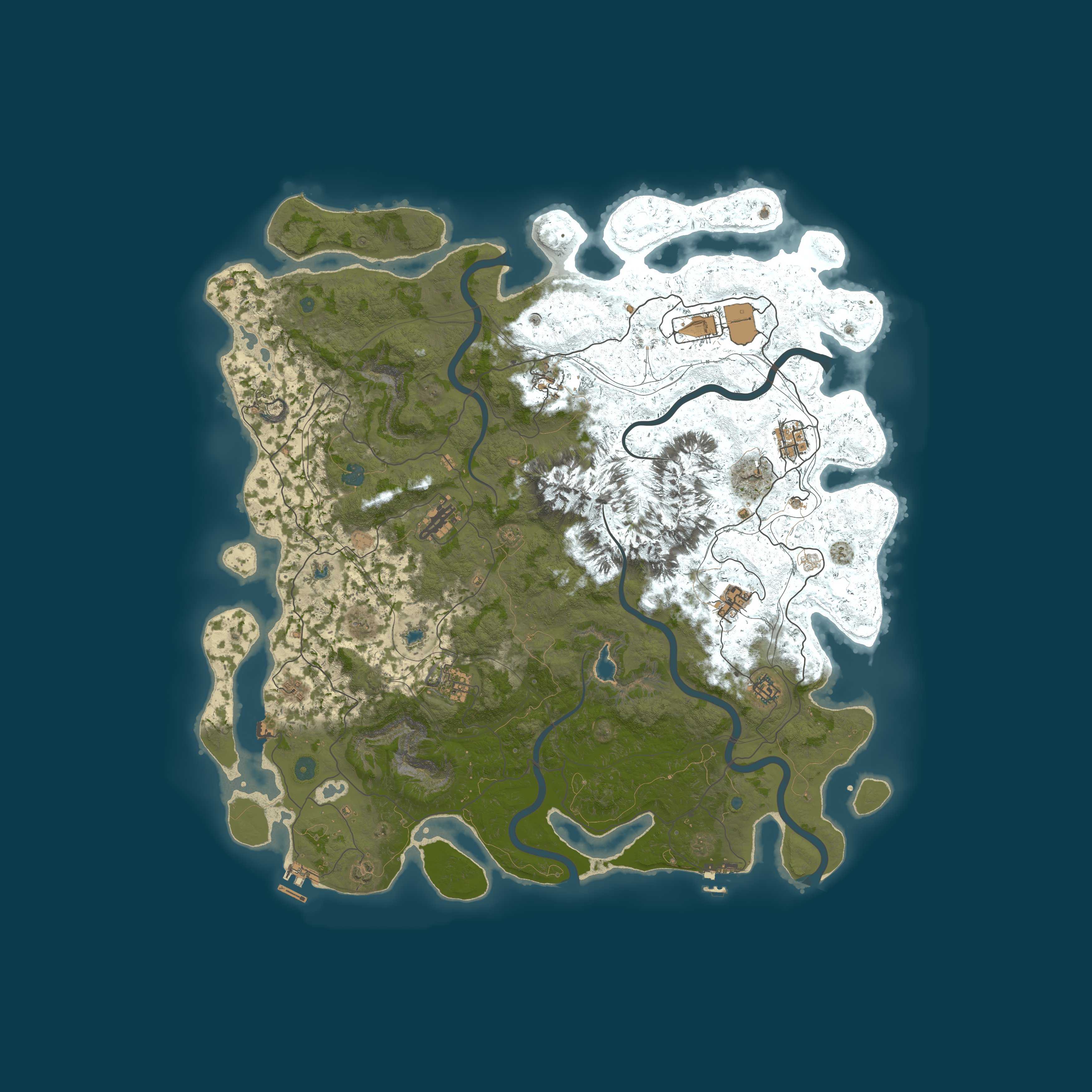 Map for WIPED Sinister Rust Zombies|PVP|Raidable Bases|SkillTree
