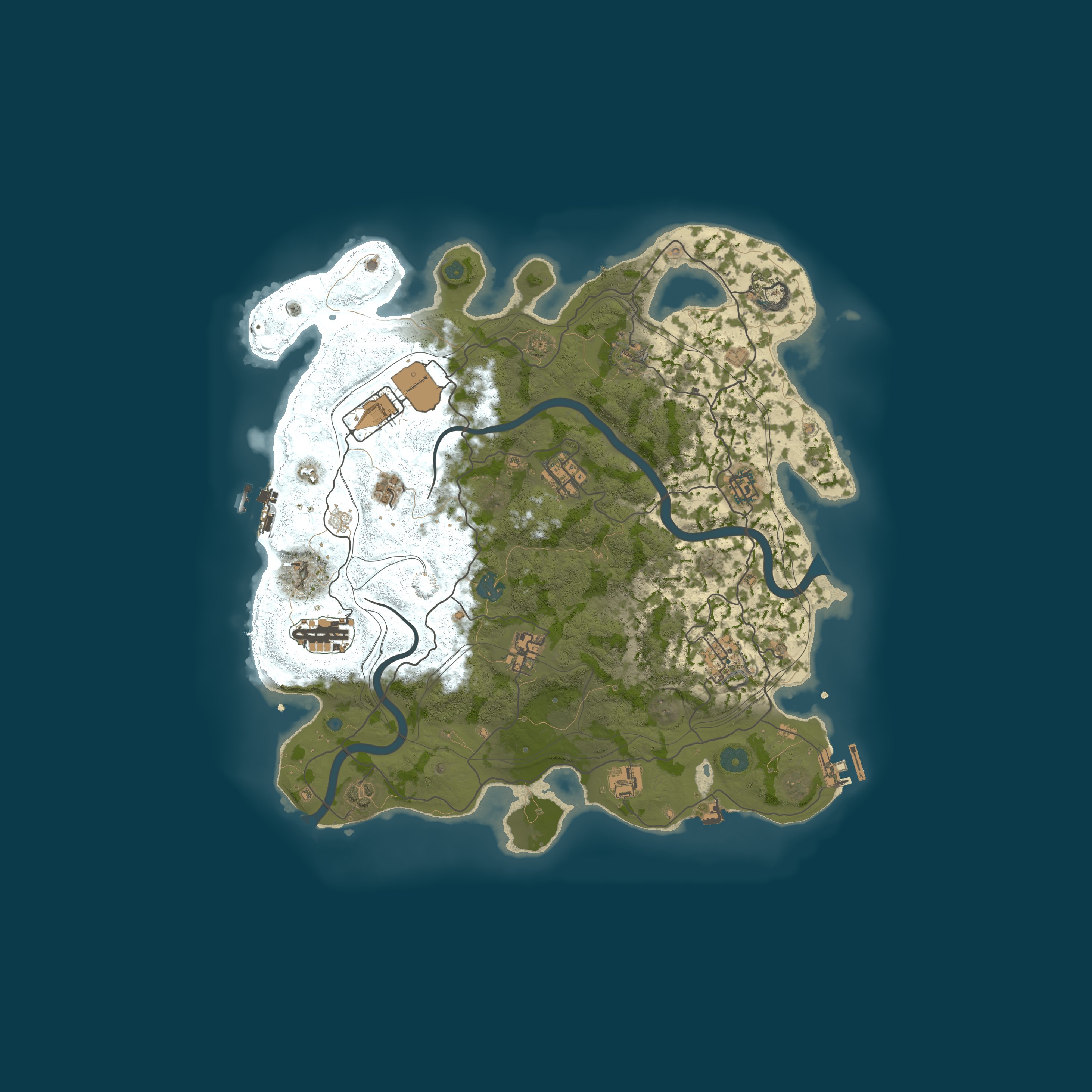 ВОСТОК | КЛАССИКА X2 — Mapa proceduralna 3850, seed 1337