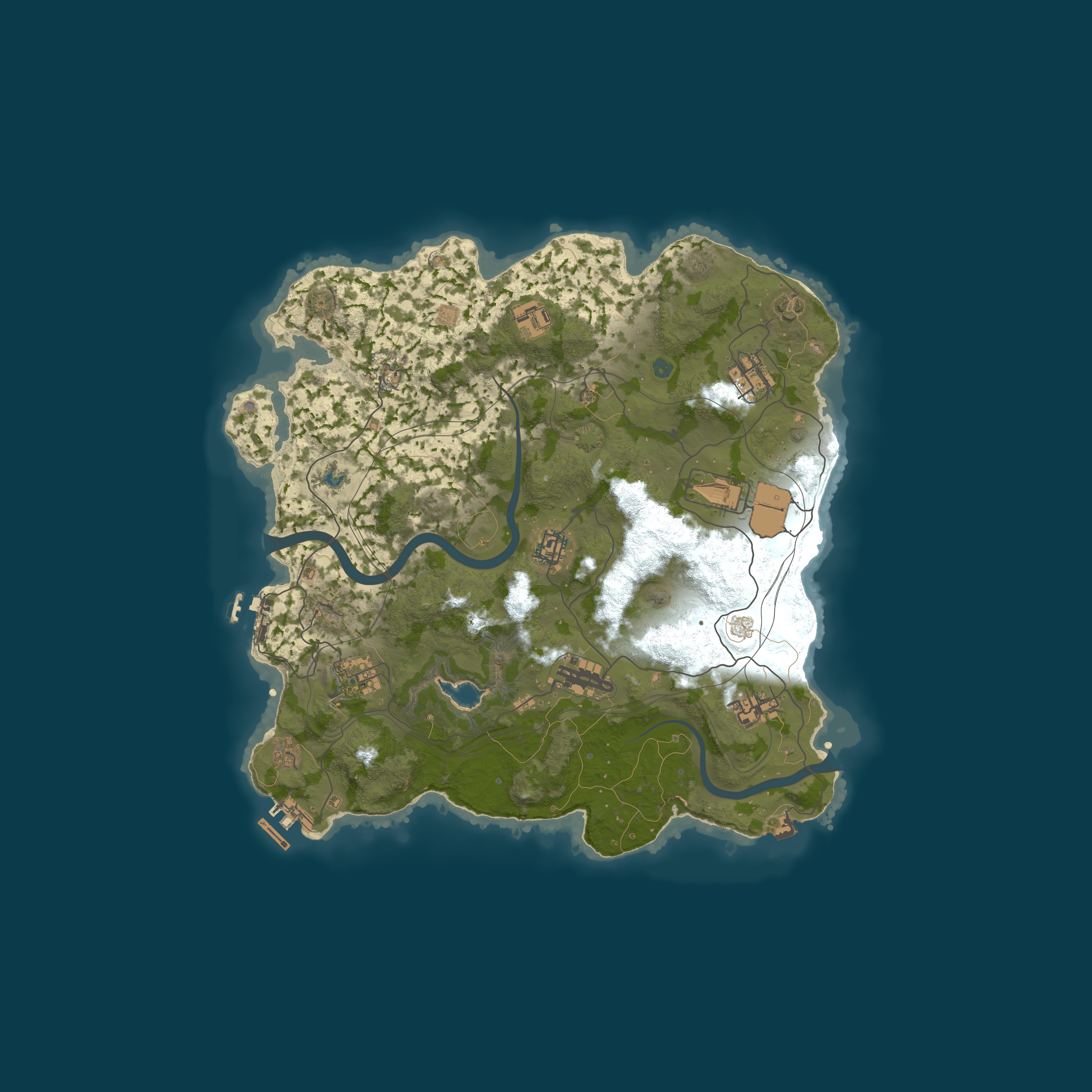 RustLife Generated Maps, size 3500, seed 31887