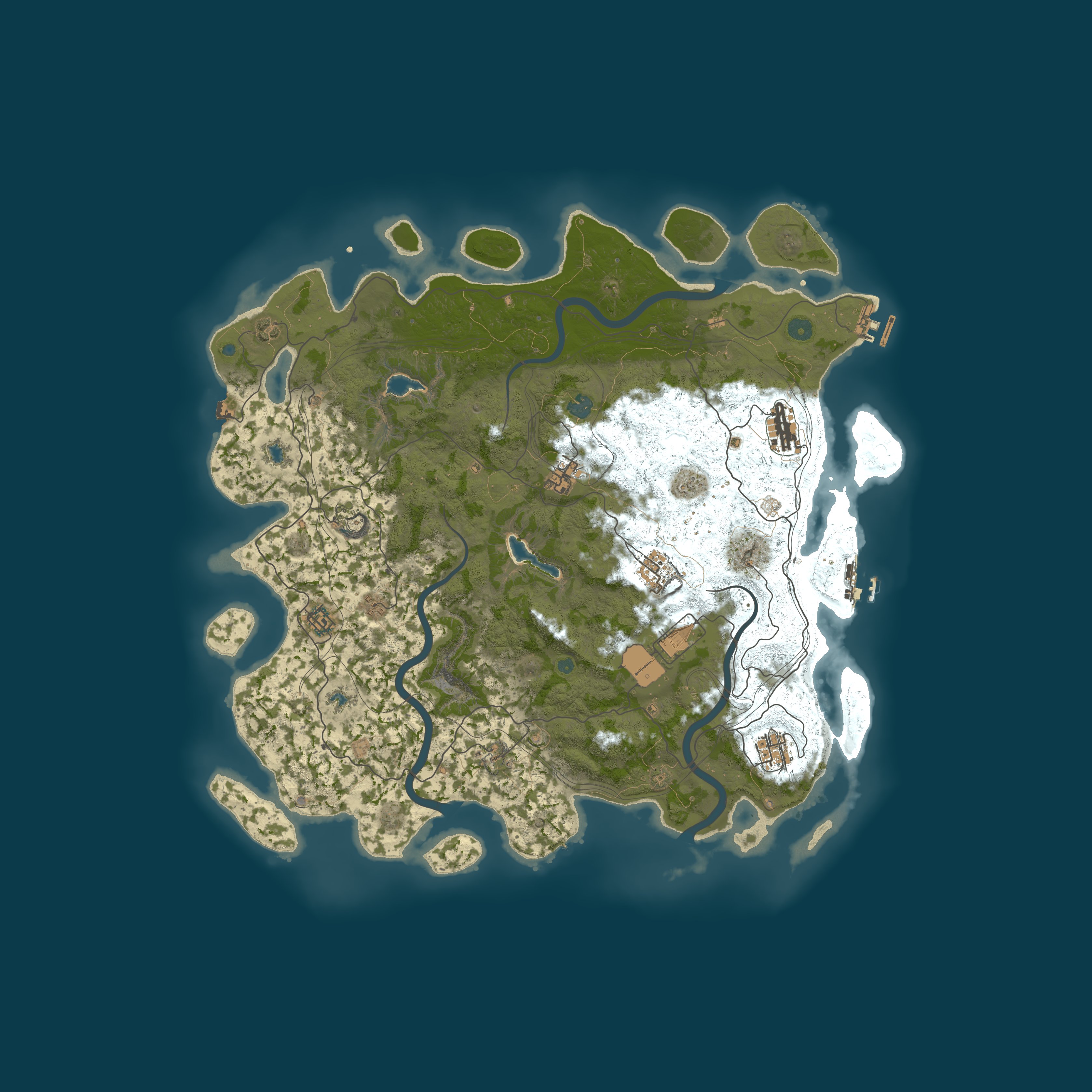 Map for RustGamingNation 75x PvE [Events|Purge|Zombies|SkillTree]