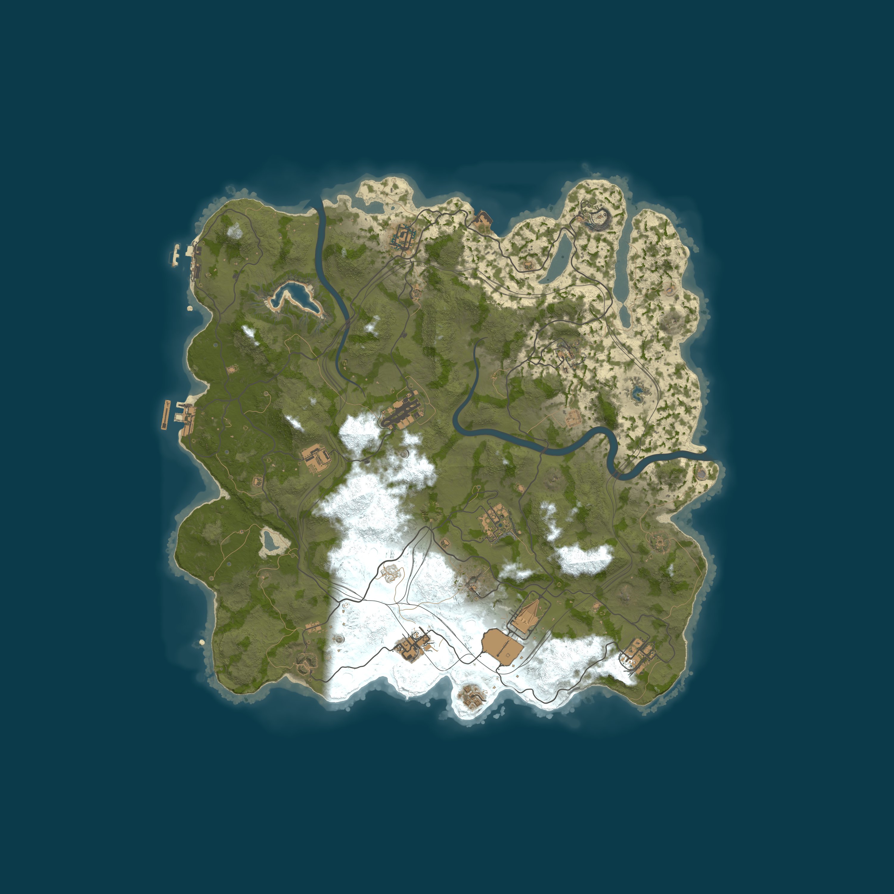 Map for RUSTOLUTION.GG 2x Monthly | Solo ONLY | 50% Upkeep | No BP Wipe