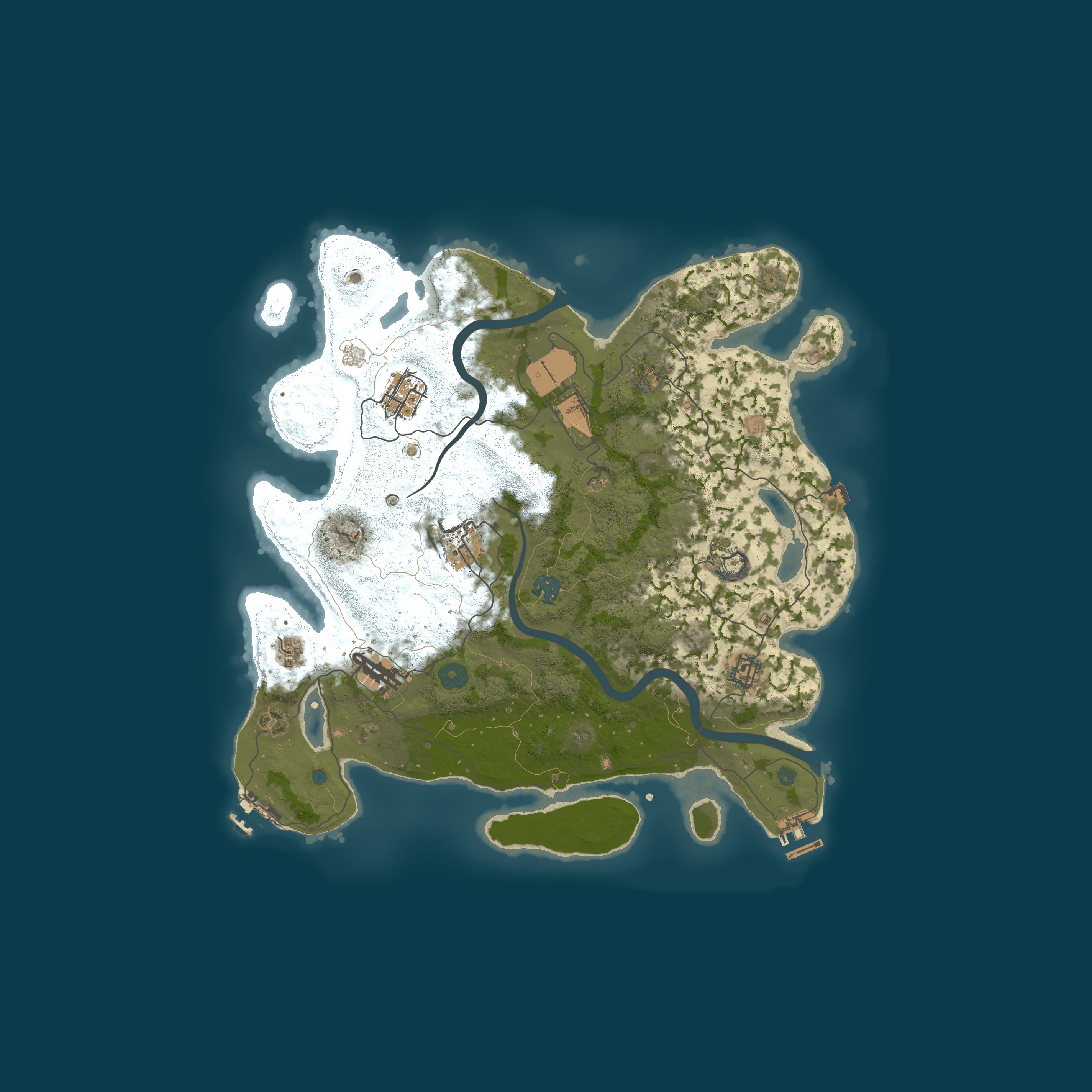 Map for Fields Of Rust PVE 10X (lightly modded)