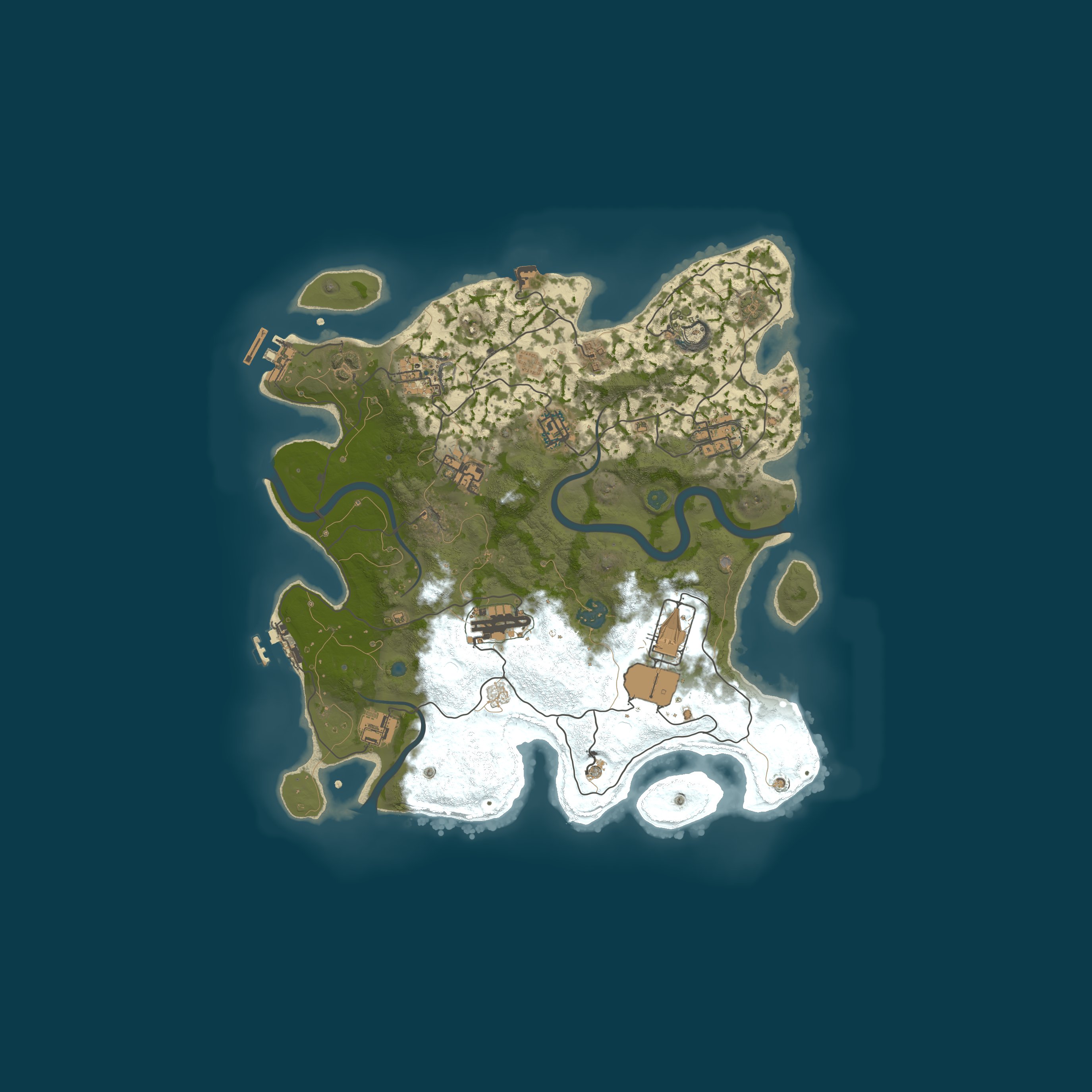 Procedural Map, size 3500, seed 1808306494