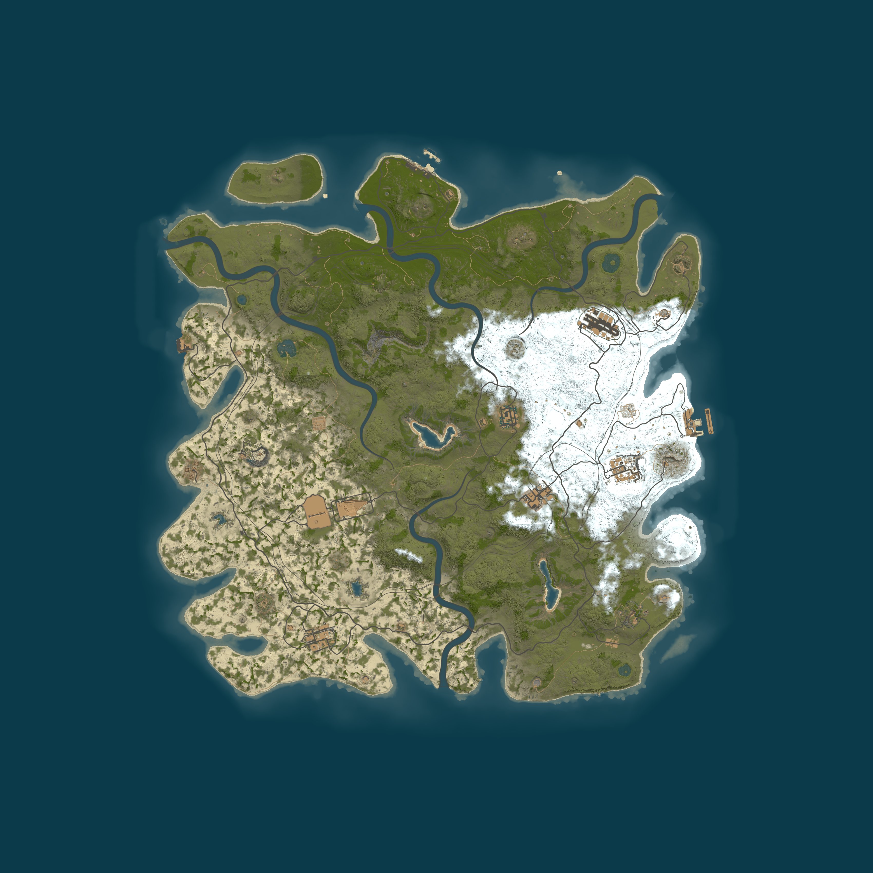 Map for Medium Rusty PvE | Monthly Wipe | Raidable Bases | Quests