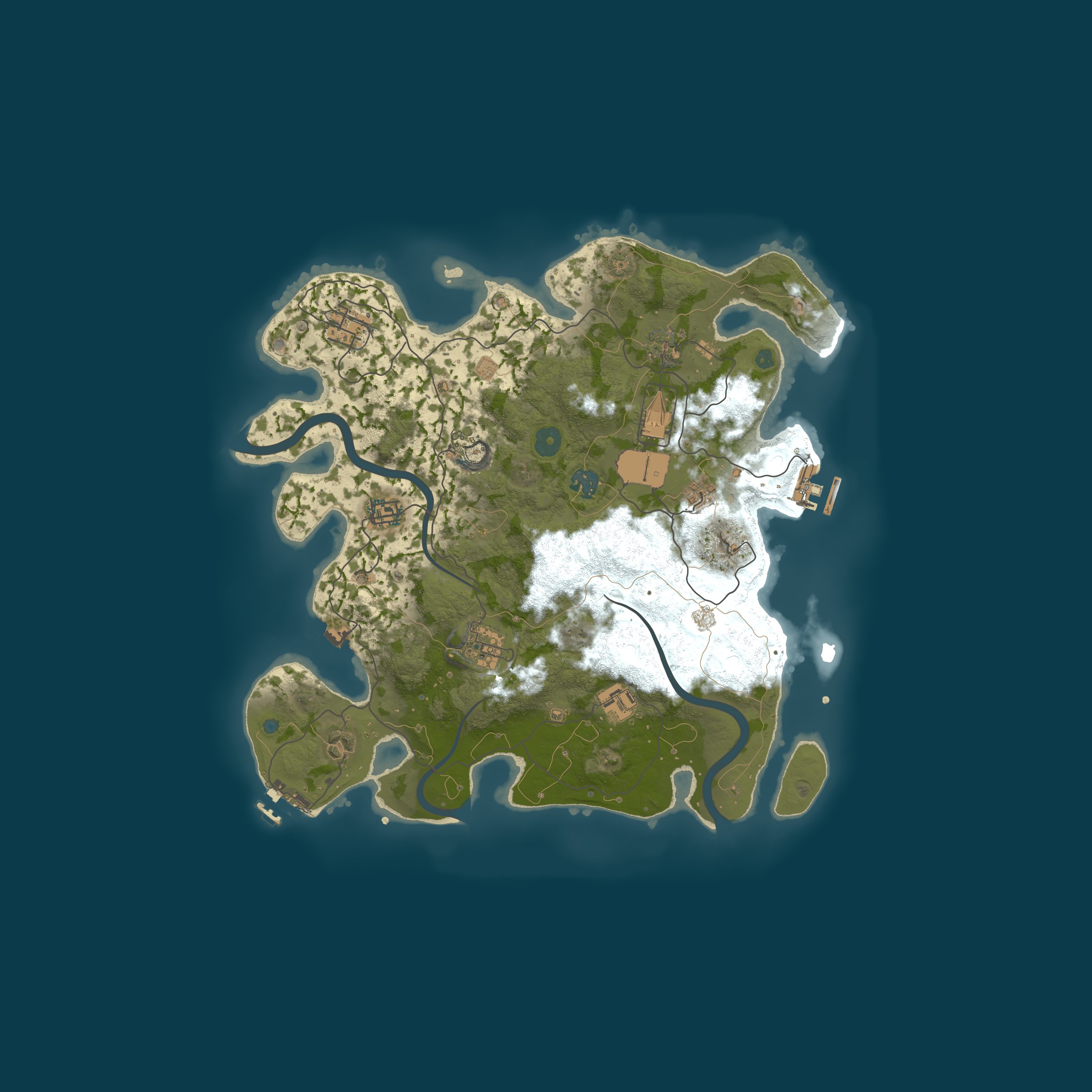 Procedural Map, size 3600, seed 659652684