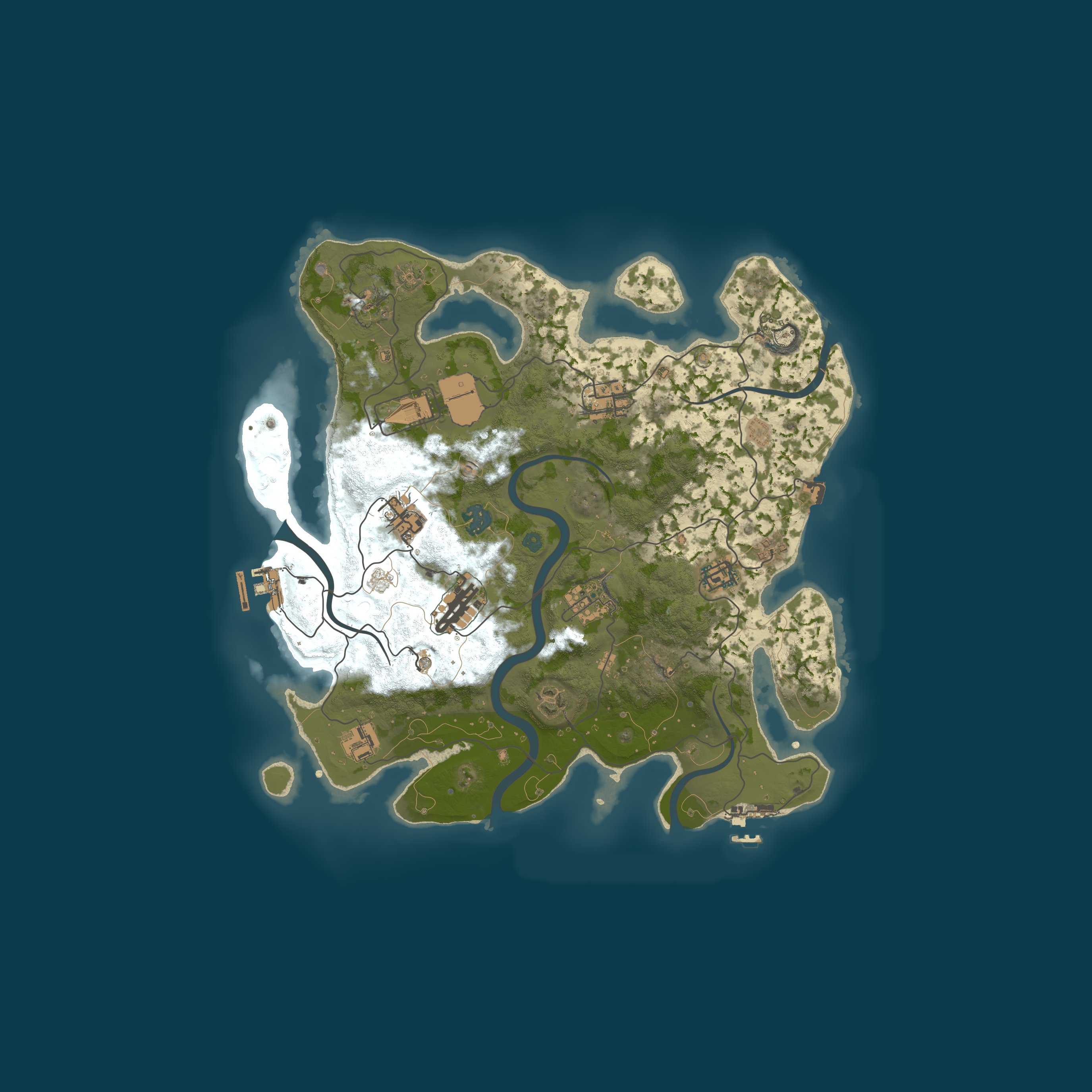 Procedural Map, size 3500, seed 1575400146