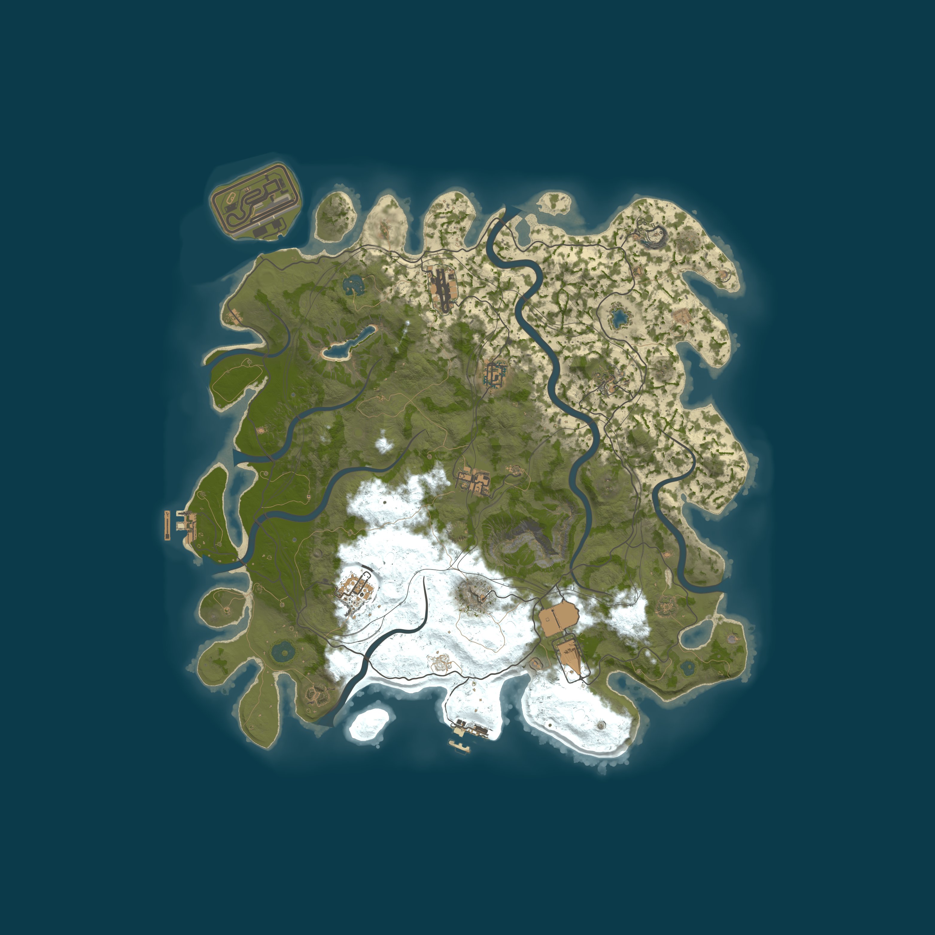 Map for !RUSTY&CHILL! PVE|2X+|Friendly|KaruzaVehicles|Farm|Build|Skill|