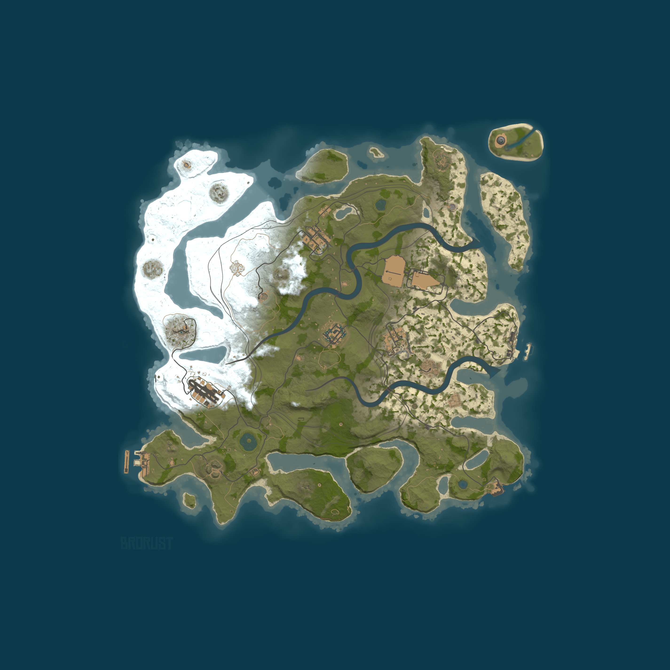 Map for #1 BroRust X5/X10|MAX 3|WIPE 21.03|TP|KIT|LOOT+|SHOP