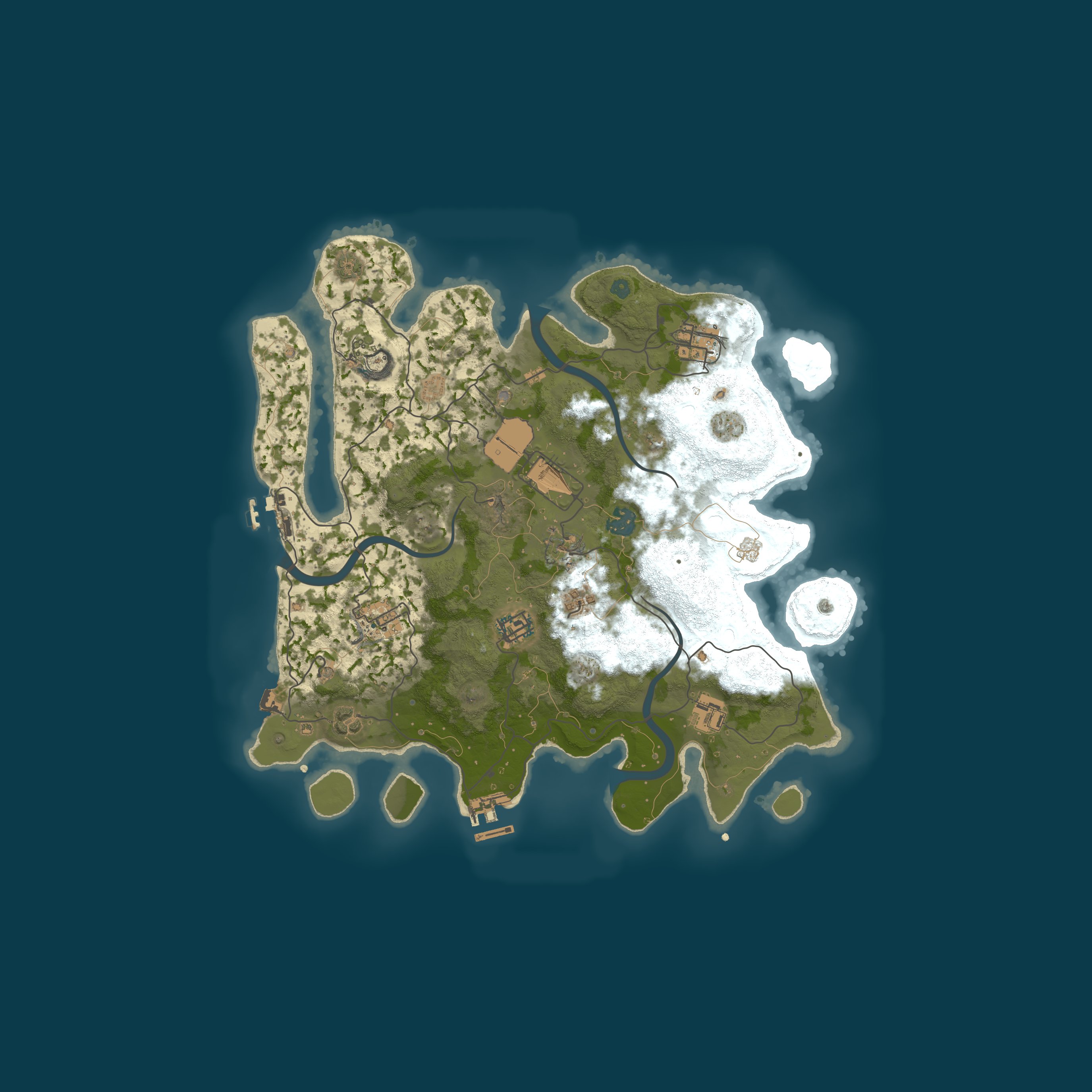 Procedural Map, size 3500, seed 977272399