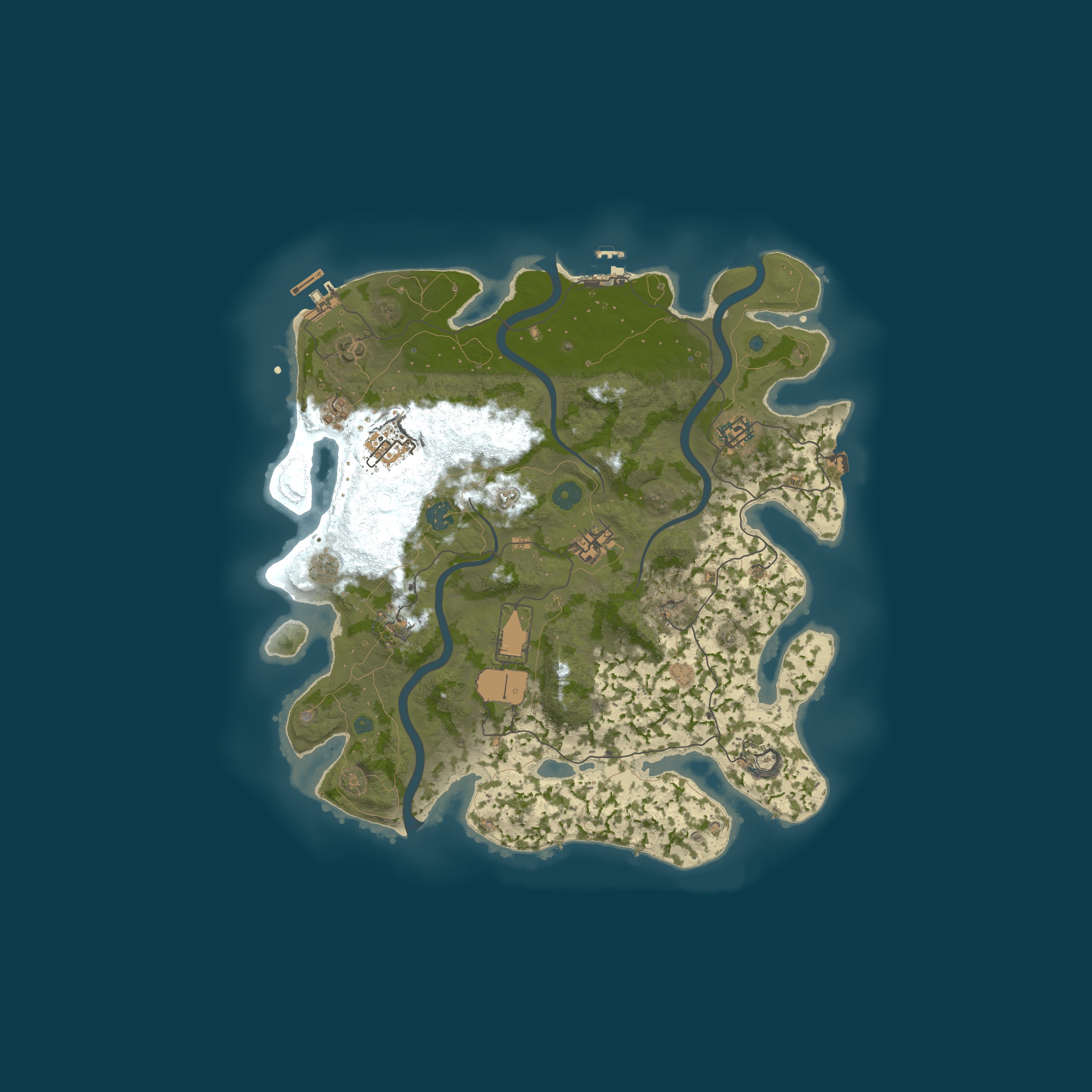 Map for Chilled-Rust  PvE 5x - No Kill or Raid