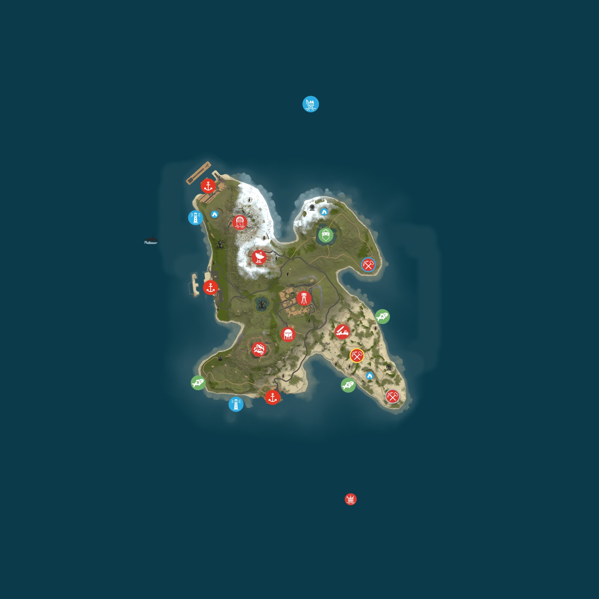 Procedural Map, size 2000, seed 1743453499