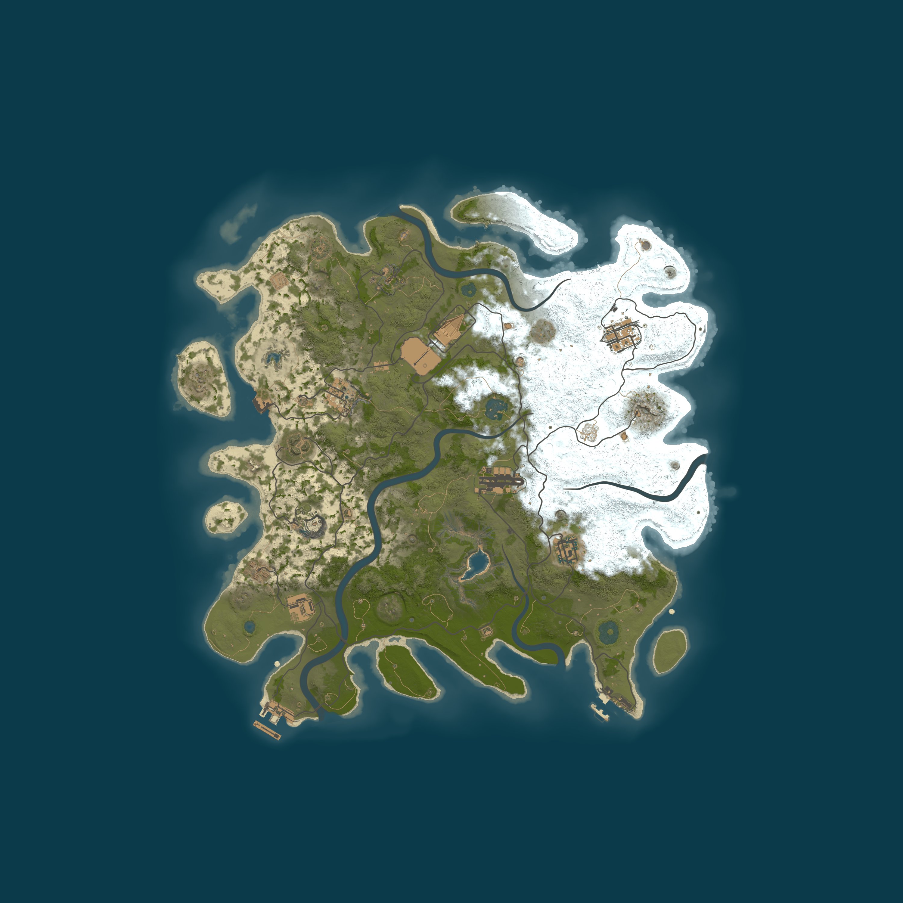 Map for LAST DAYS OF ASGARD | 3x PvE | Raidable Bases | EU