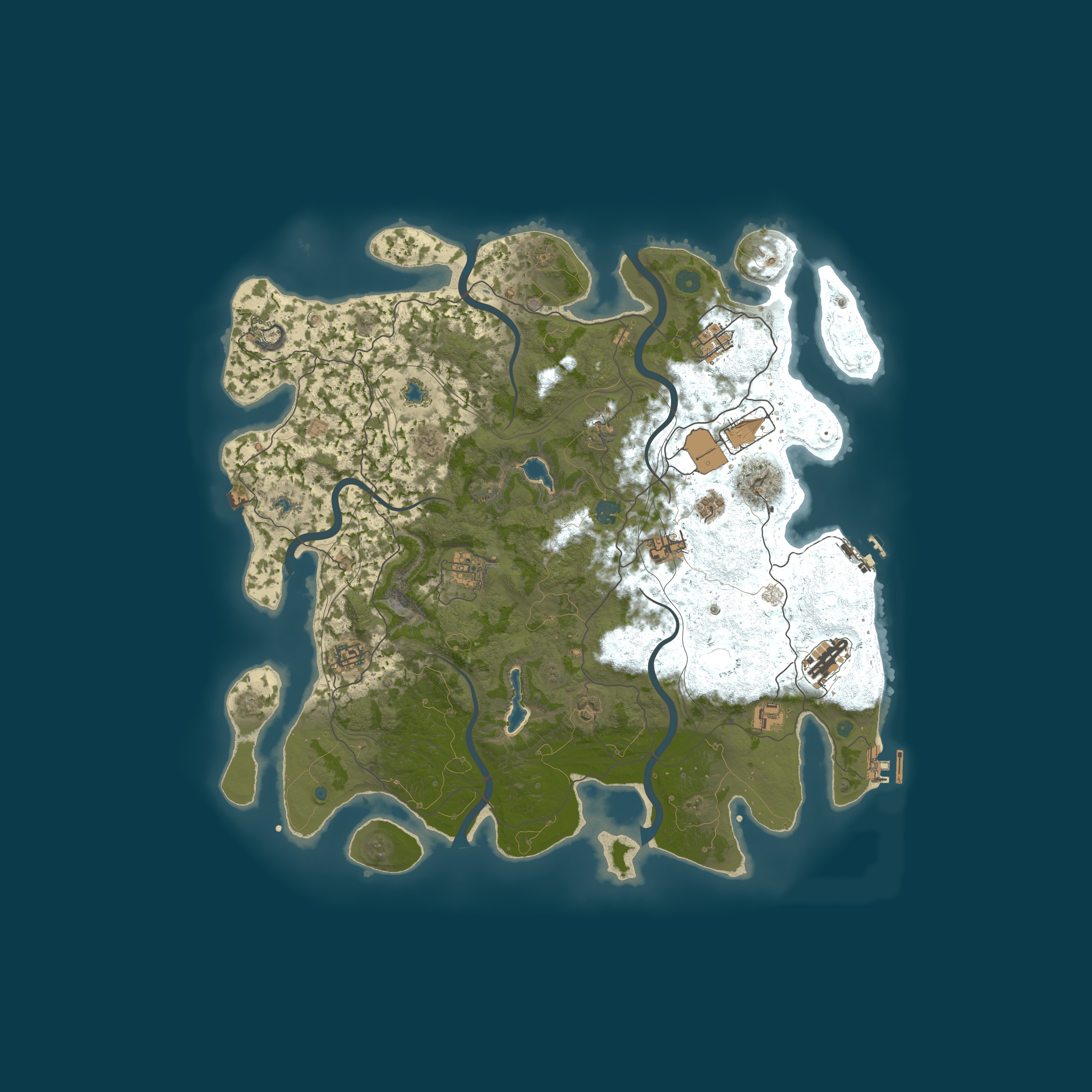 Procedural Map, size 4500, seed 1622944625