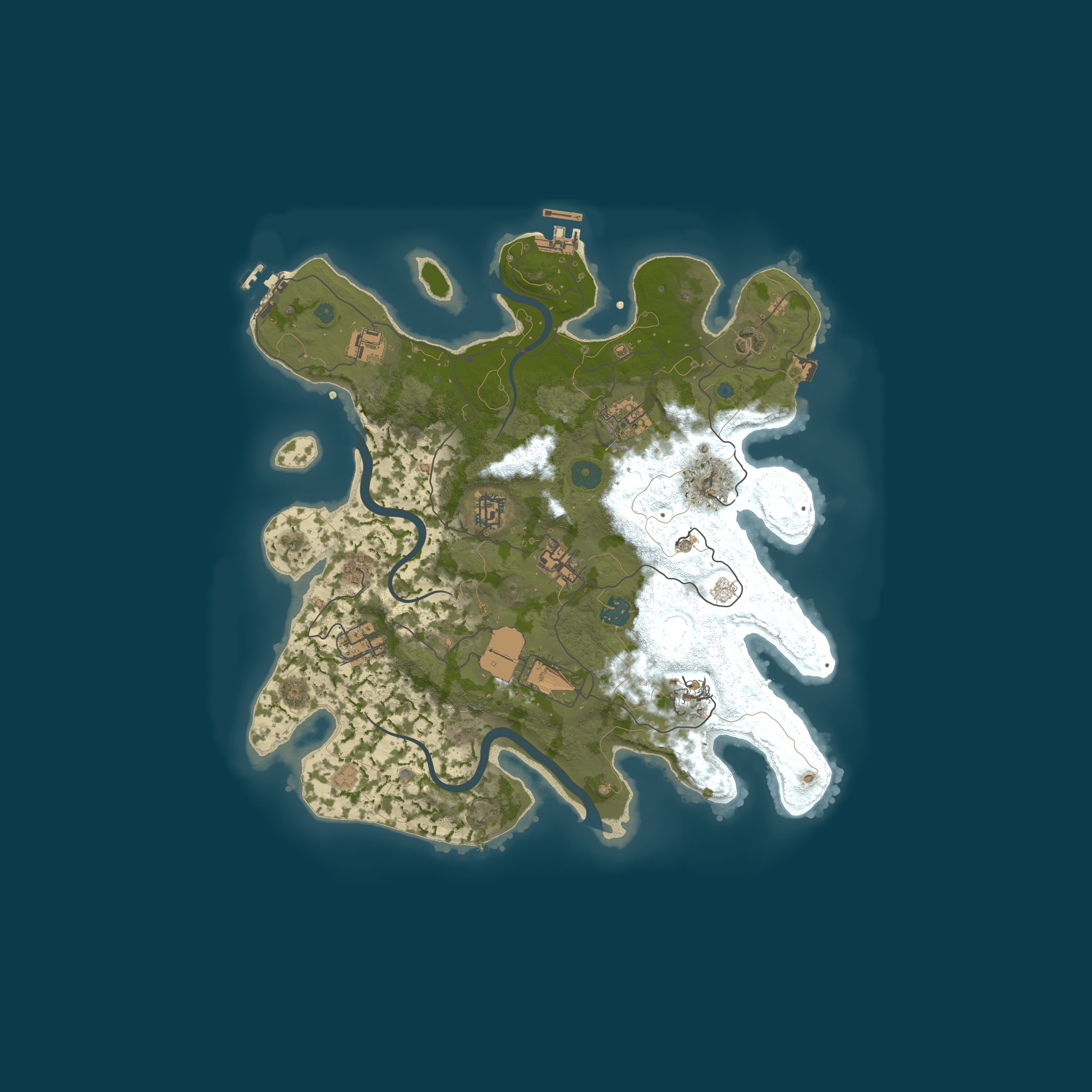 Procedural Map, size 3500, seed 1314530744