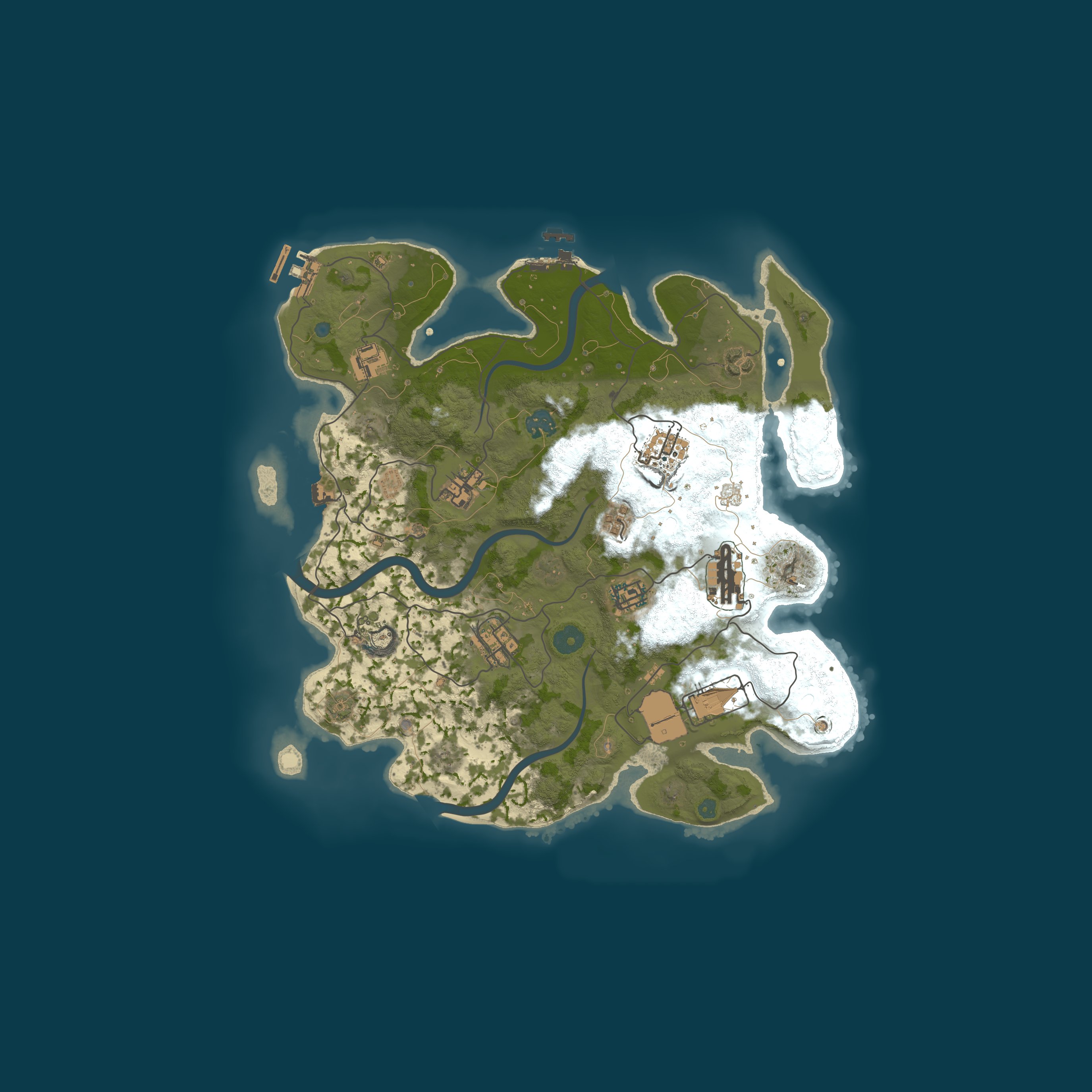 Lucky Jump Random X5 (Kits, Skins) — Mapa procedural 3500, seed 603830557