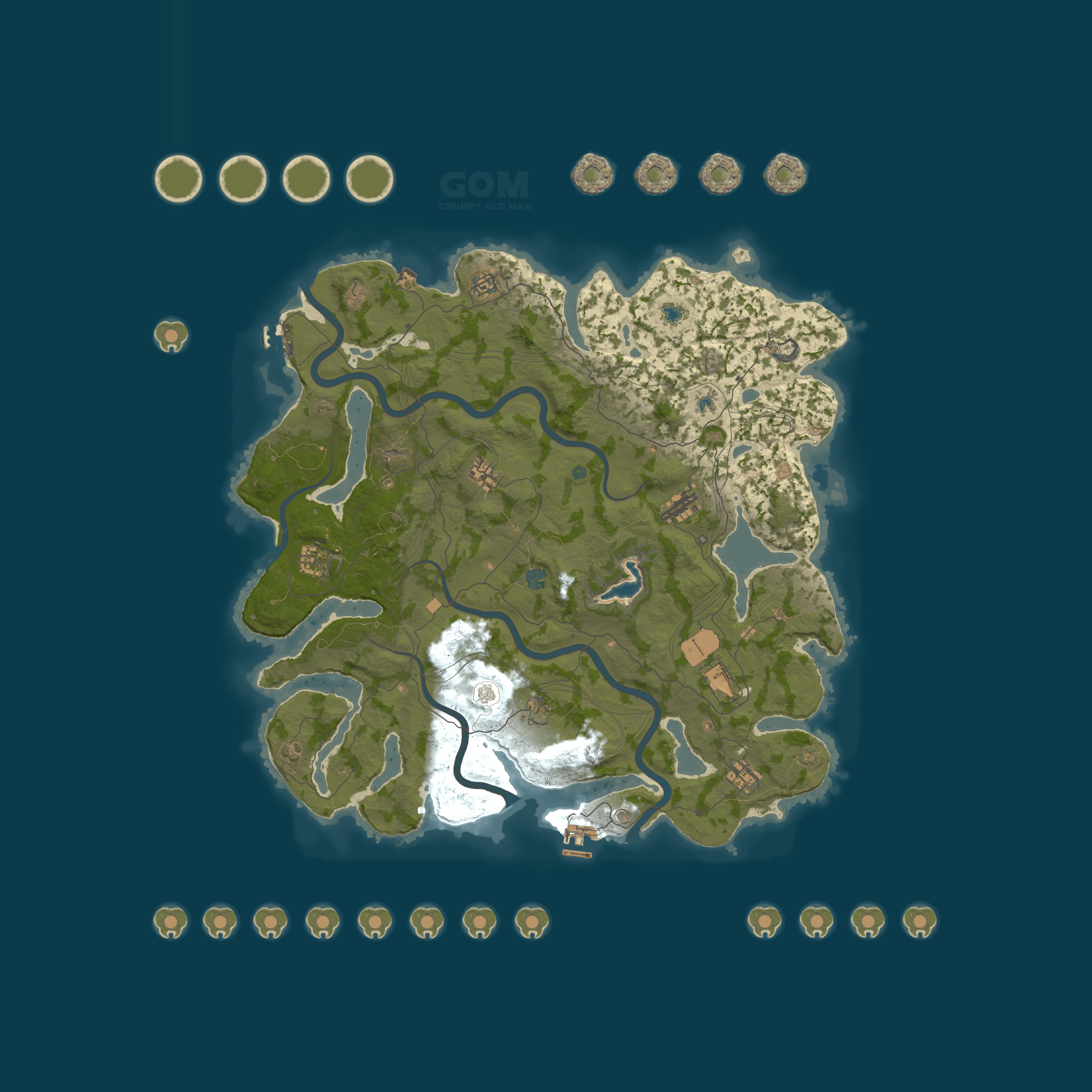 Map for GOM 10x PVE Grumpy Old Man |Kits|Skins|BackPack|Shop|RaidableBa