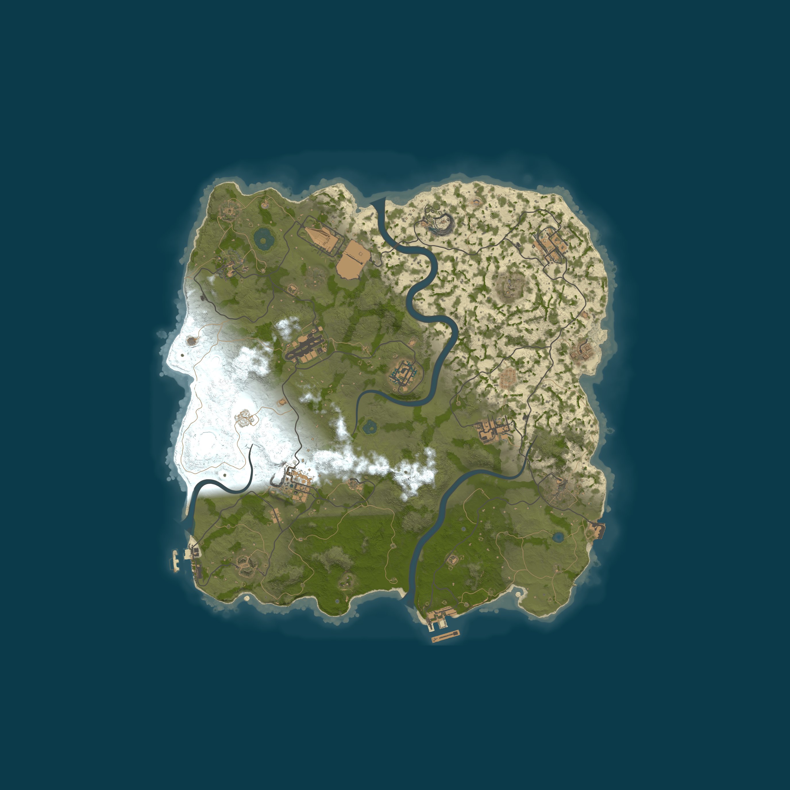 Custom Map, size 3500, seed 1337