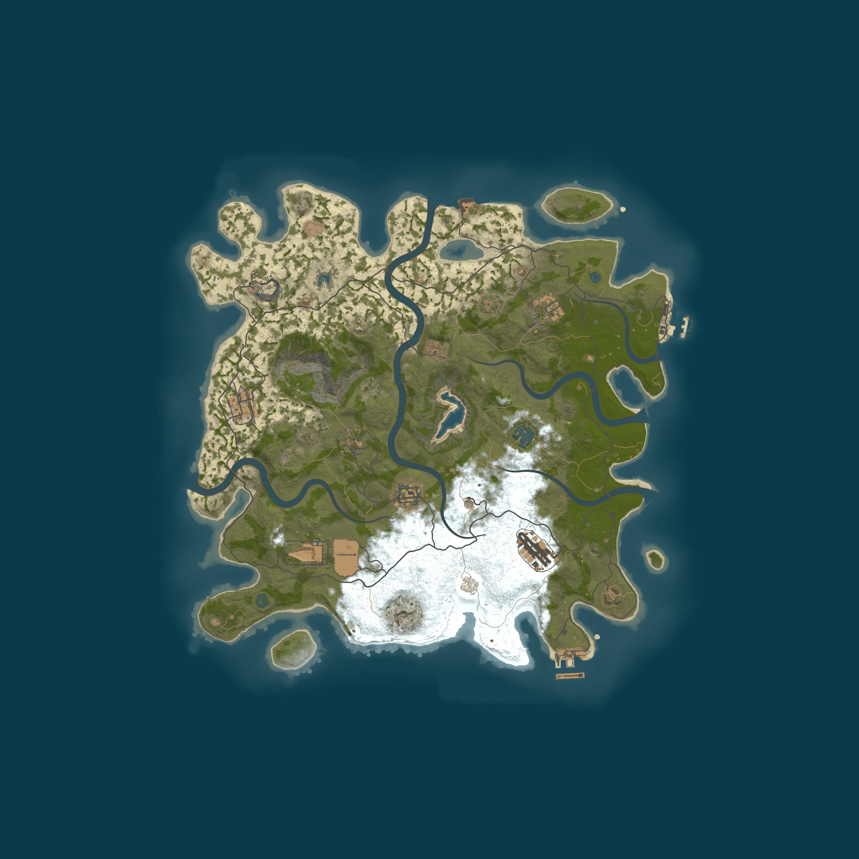 Map for GRUFF ZONE ZA / Raidable Bases / Kits / Roaming NPC's