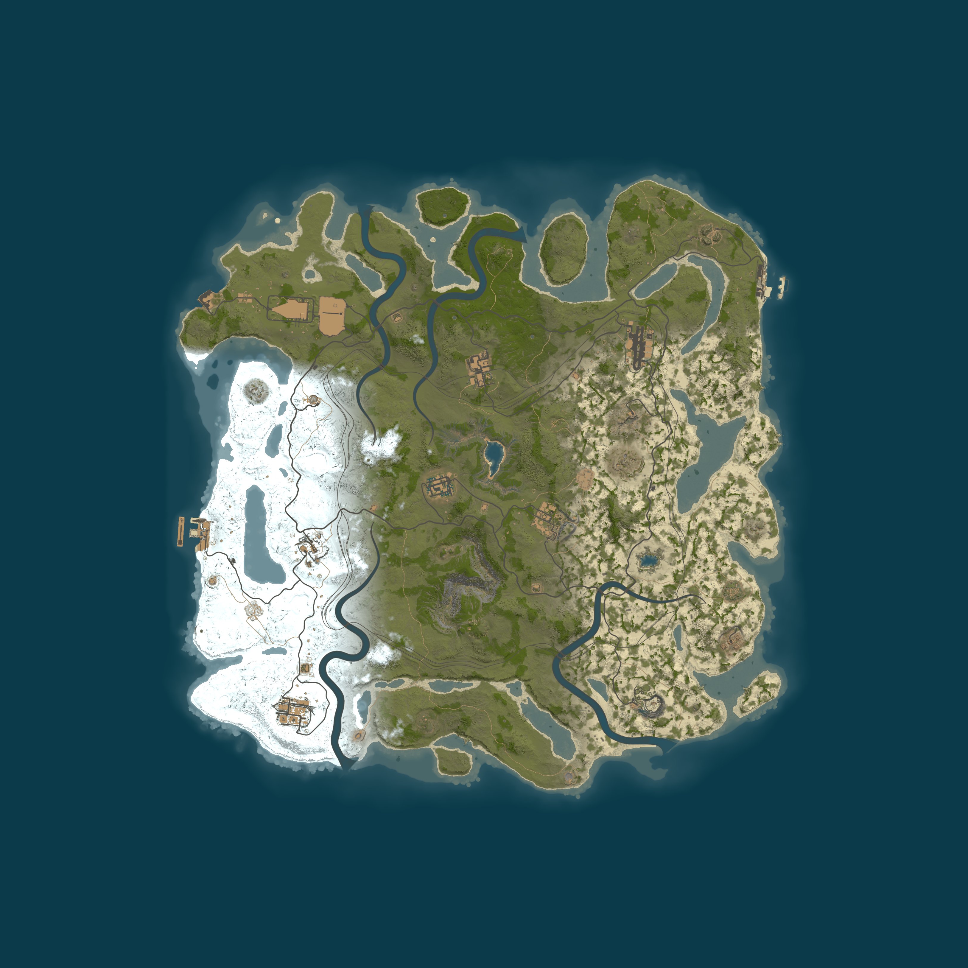Map for 3/20 RustyRemains 20x Solo/Duo/Trio Loot+/Shop/Kit Frontline