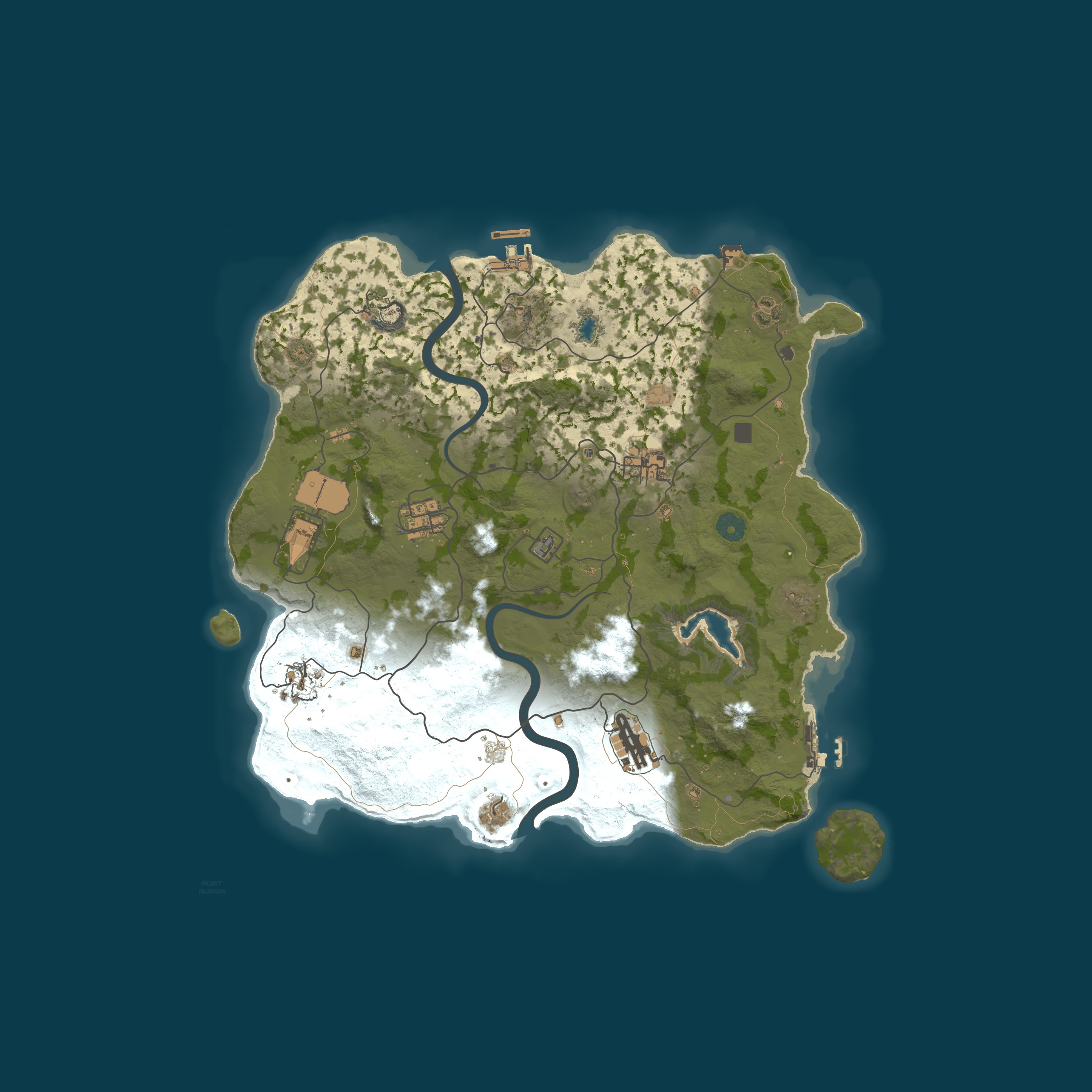 Map for RUST RUSSIA SOLO [X5|KITS|TP|CASTA] WIPE 12.05