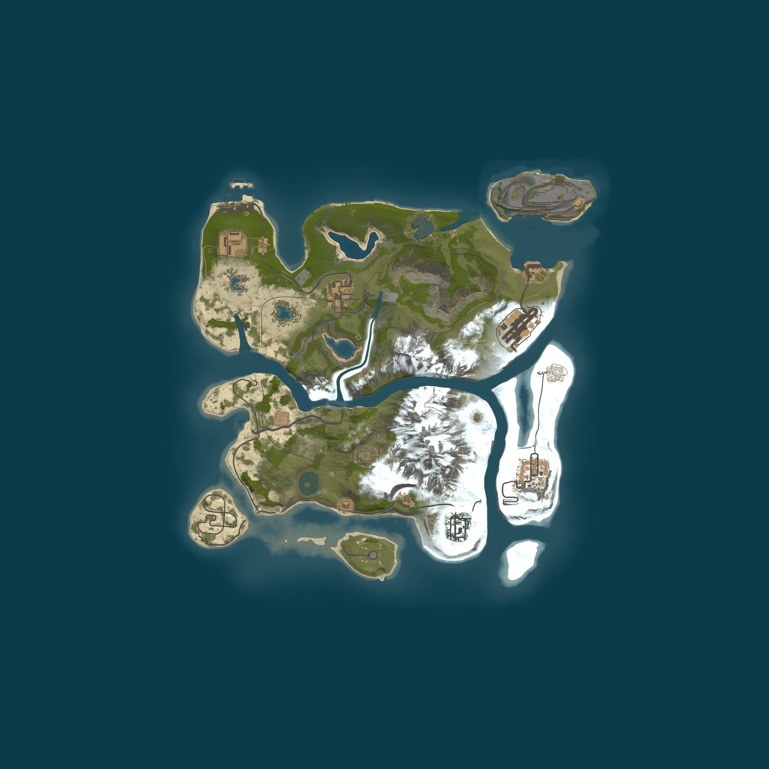 Custom Map, size 3072, seed 1109385231