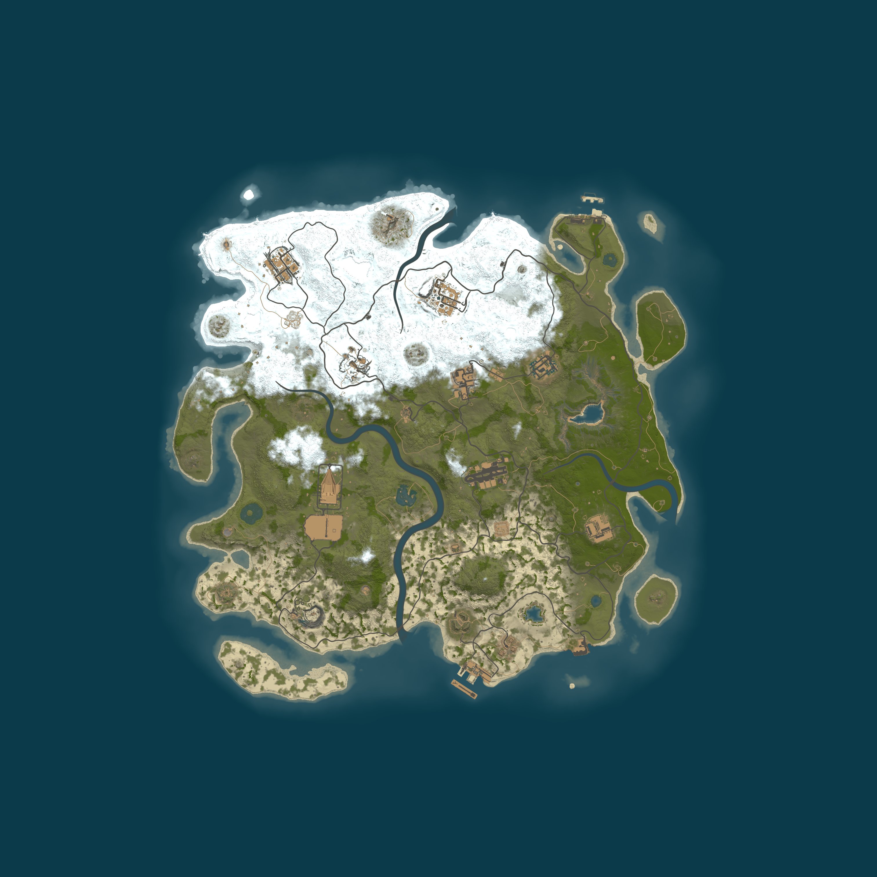 Procedural Map, size 4050, seed 2040527436