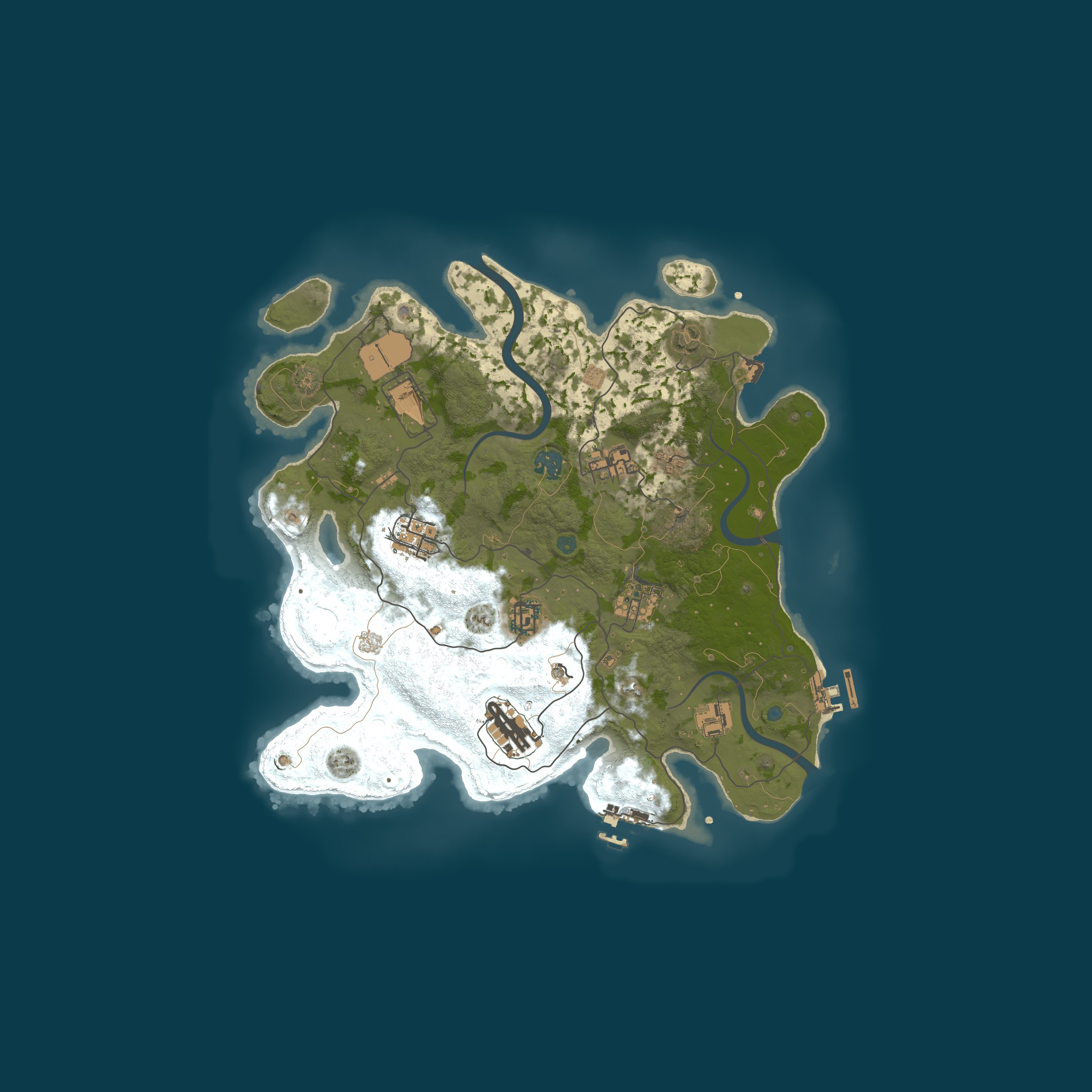 Procedural Map, size 3500, seed 553987