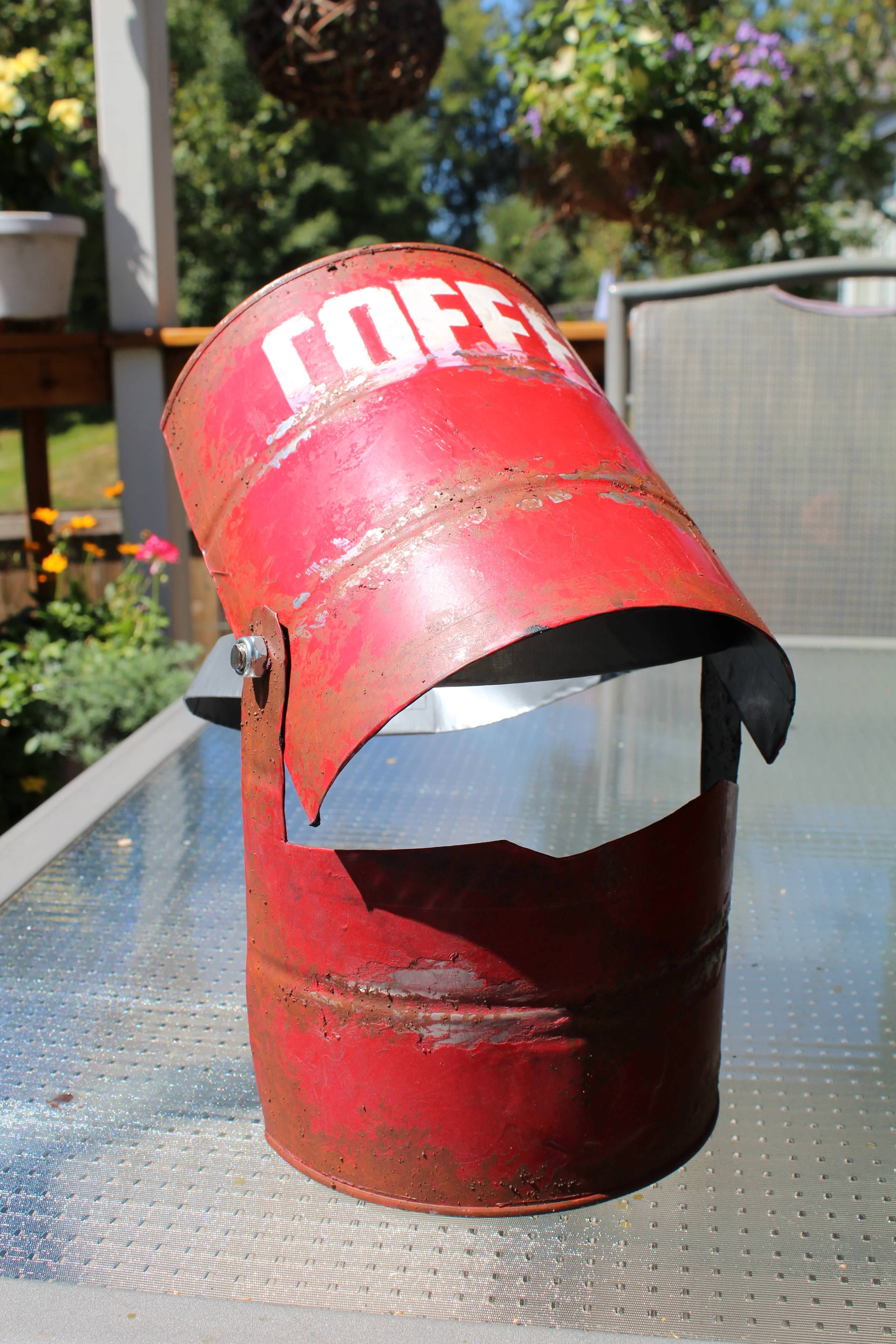 Rust coffee can helmet фото 5